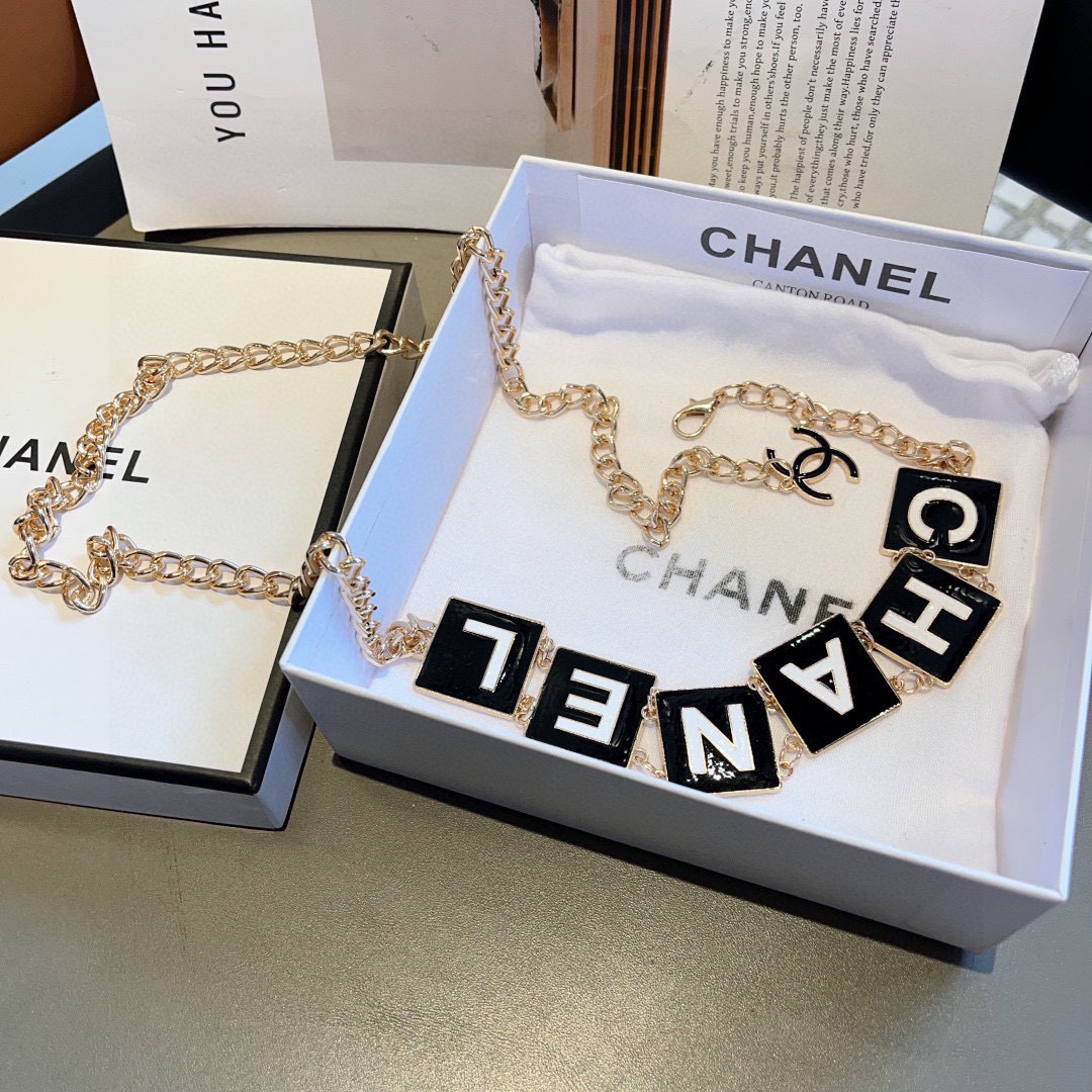 配包装
CHANEL （香奈儿） 新款金属链条腰链 项链 两用款，轻奢风高级感百搭款 女神必备单品，时尚