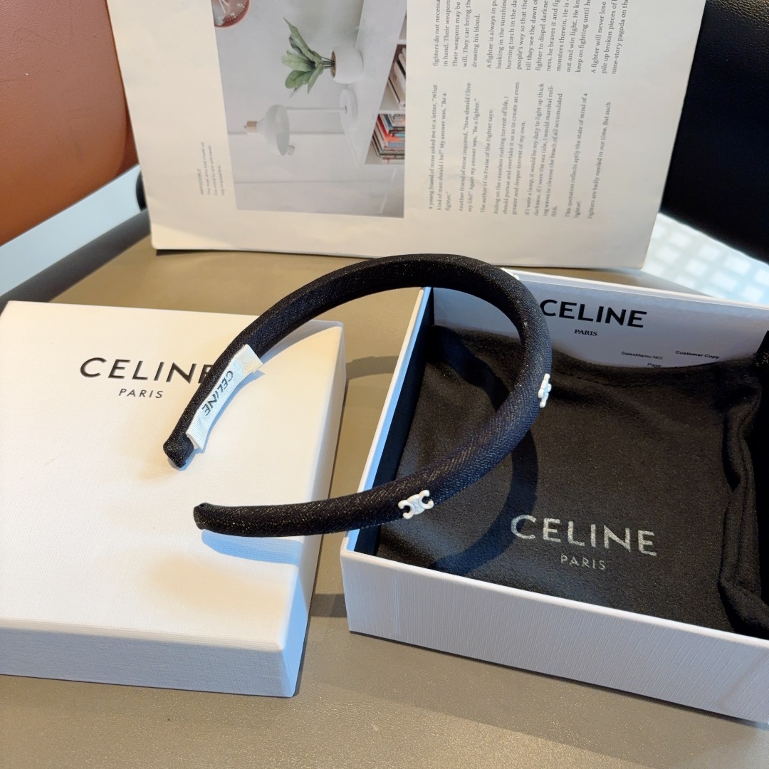 配包装
CELINE（赛琳）时尚网红新款发箍，显脸小头箍 佩戴舒适无压力，高级感外出非常时尚百搭