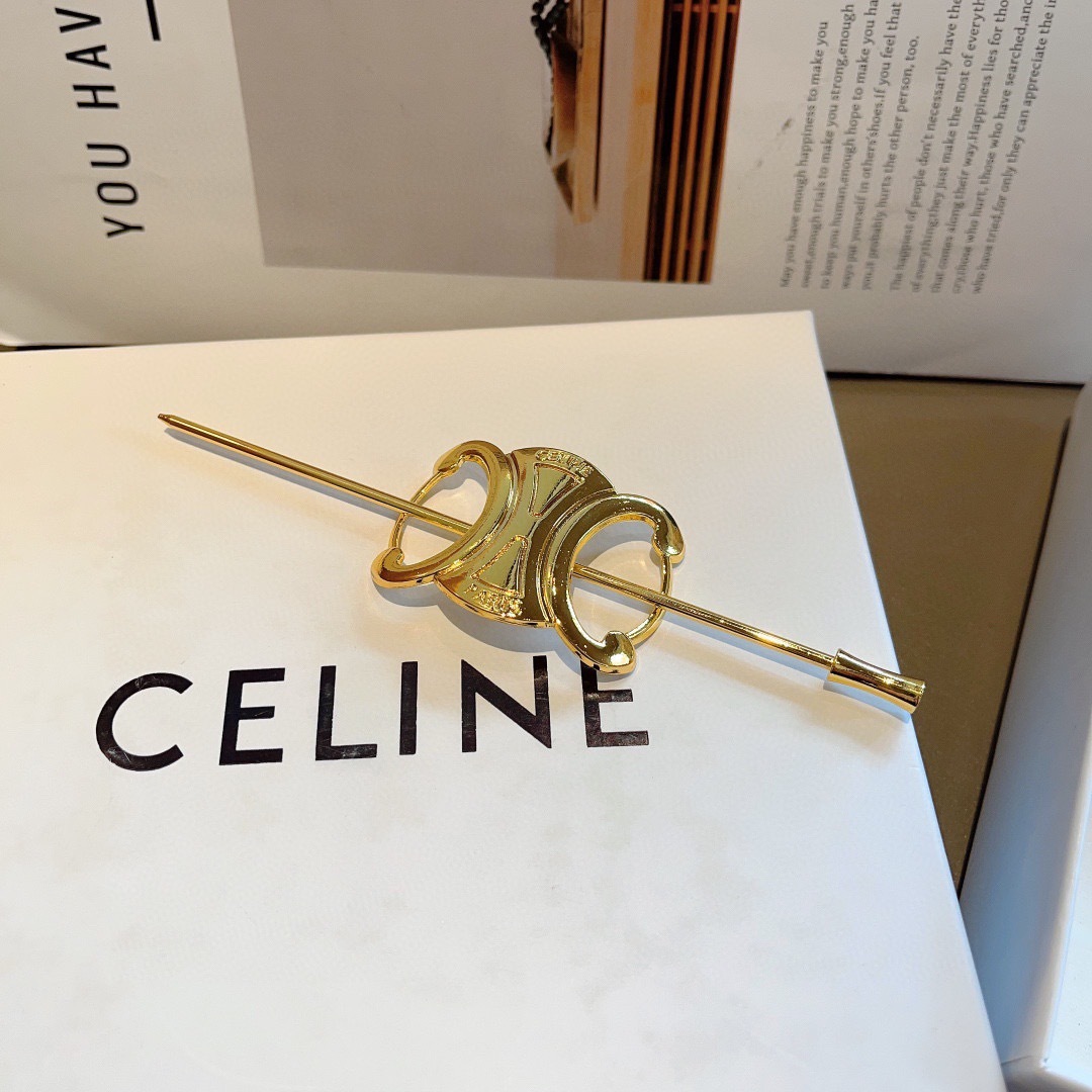 配包装
CELINE（赛琳）凯旋门法式宫廷风复古时髦发簪，佩戴舒适无压力，造型搭配必备！非常时尚百搭！女