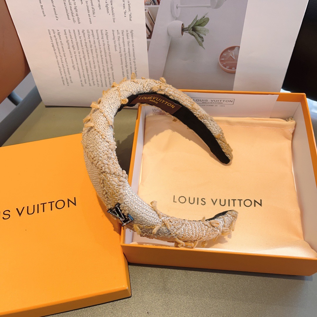 配包装
LV 路易威登 火爆新款韩版布艺格子发箍，时尚头箍，网红最新款来袭💕时尚百搭，女神必入！