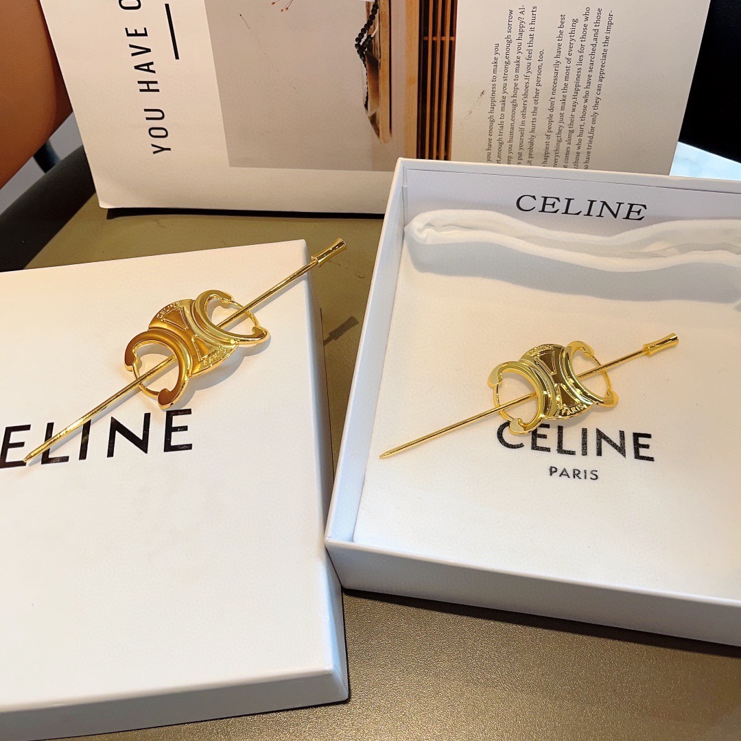 配包装
CELINE（赛琳）凯旋门法式宫廷风复古时髦发簪，佩戴舒适无压力，造型搭配必备！非常时尚百搭！女