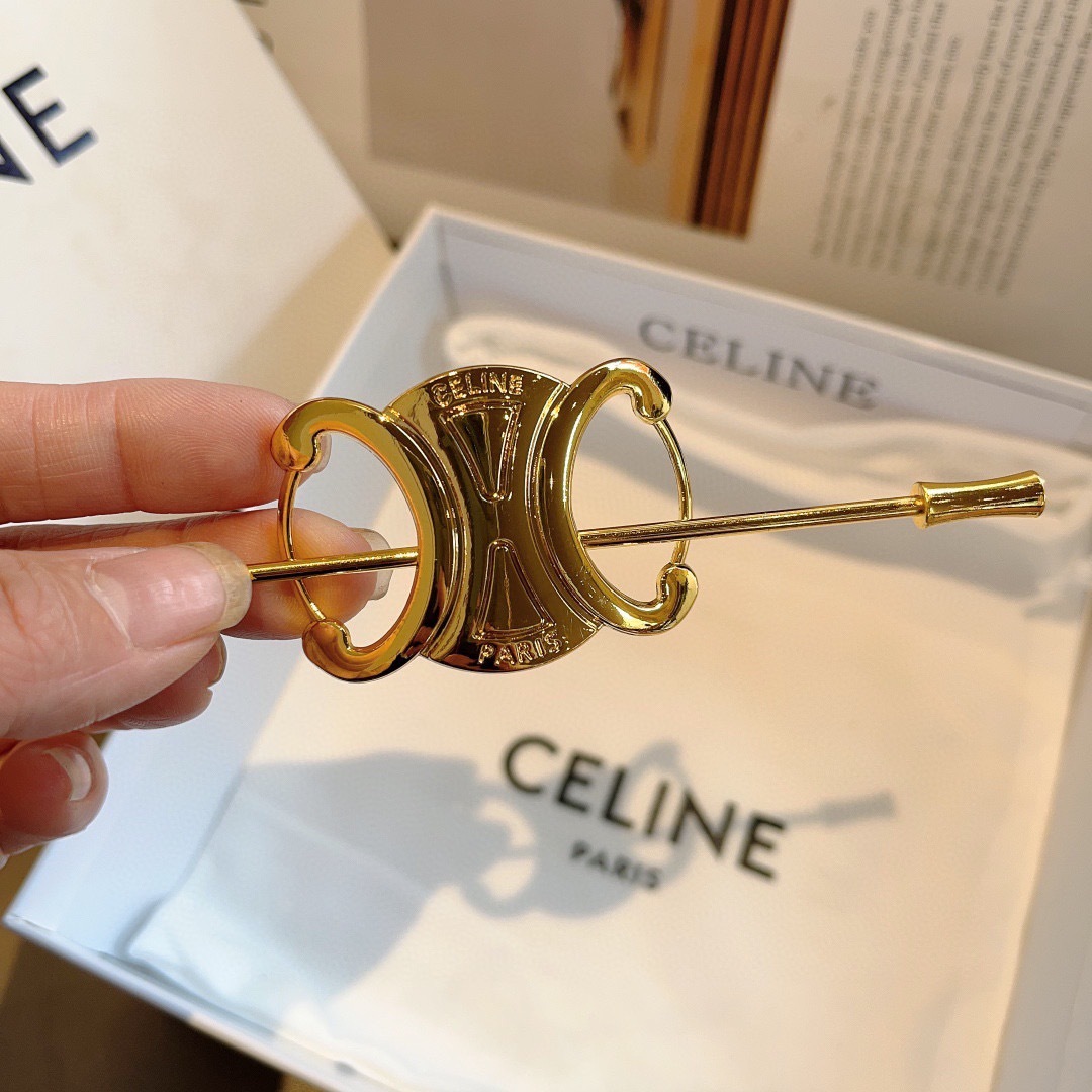 配包装
CELINE（赛琳）凯旋门法式宫廷风复古时髦发簪，佩戴舒适无压力，造型搭配必备！非常时尚百搭！女