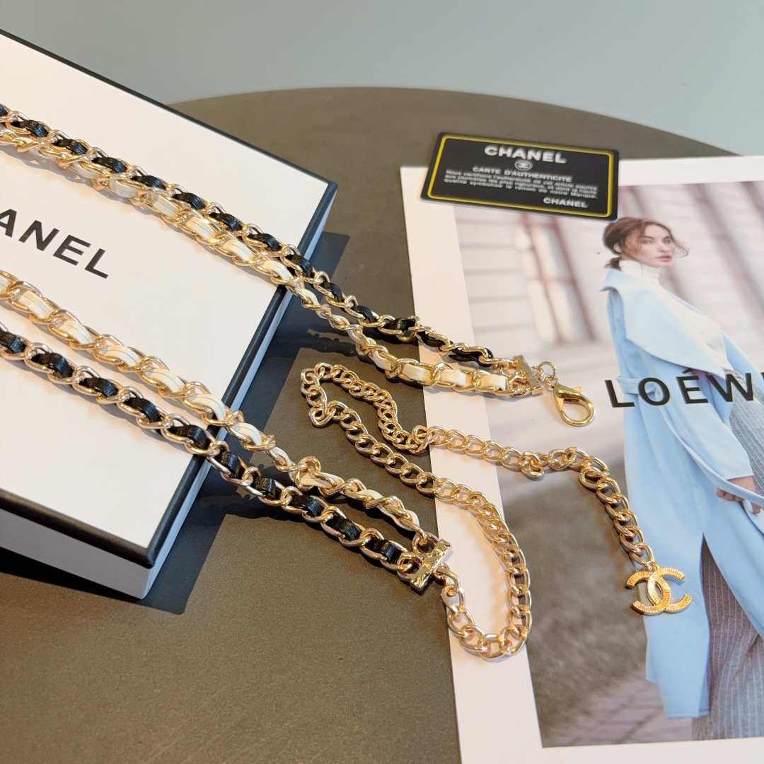 配包装
CHANEL （香奈儿） 新款高端金属链条腰链 项链 两用款，轻奢风高级感百搭款 女神必备单品，