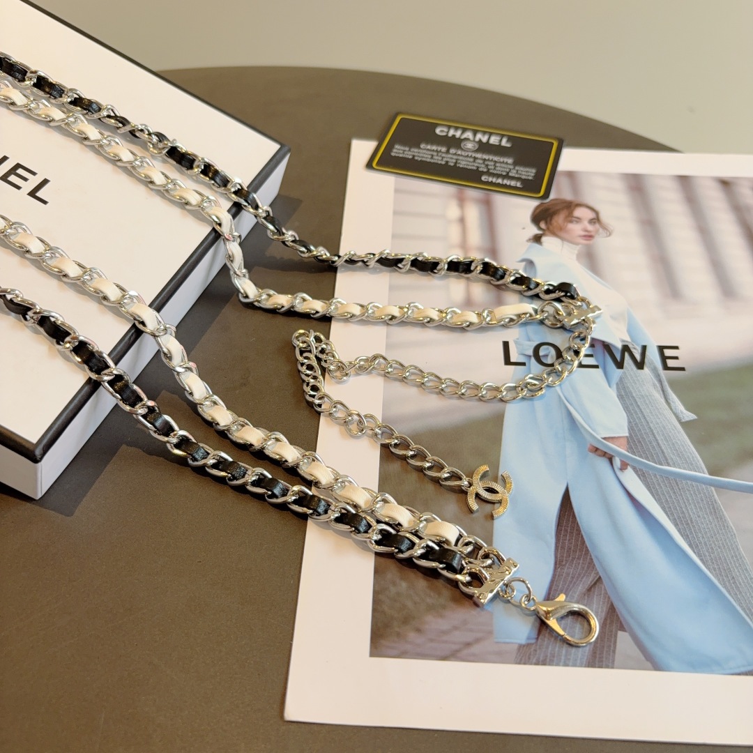 配包装
CHANEL （香奈儿） 新款高端金属链条腰链 项链 两用款，轻奢风高级感百搭款 女神必备单品，