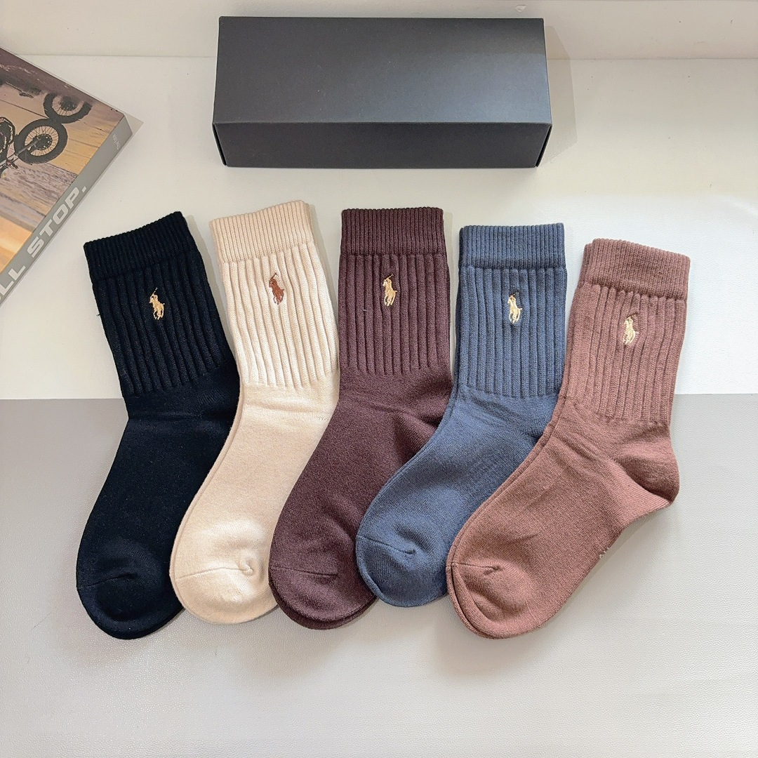 NO:542590,Packaging [one box of 5 pairs] Polo (Paul) high-version cashmere embroidered long-tube socks indispensable for trendy people to purchase long-tube socks, super easy to match with socks, stockings, socks19860909配包装【一盒5双】 Polo（保罗）高版本羊绒刺绣长筒袜子潮人必不可少的时尚专柜代购长筒袜子 ,超好搭配袜子丝袜,袜子,socks,accessory