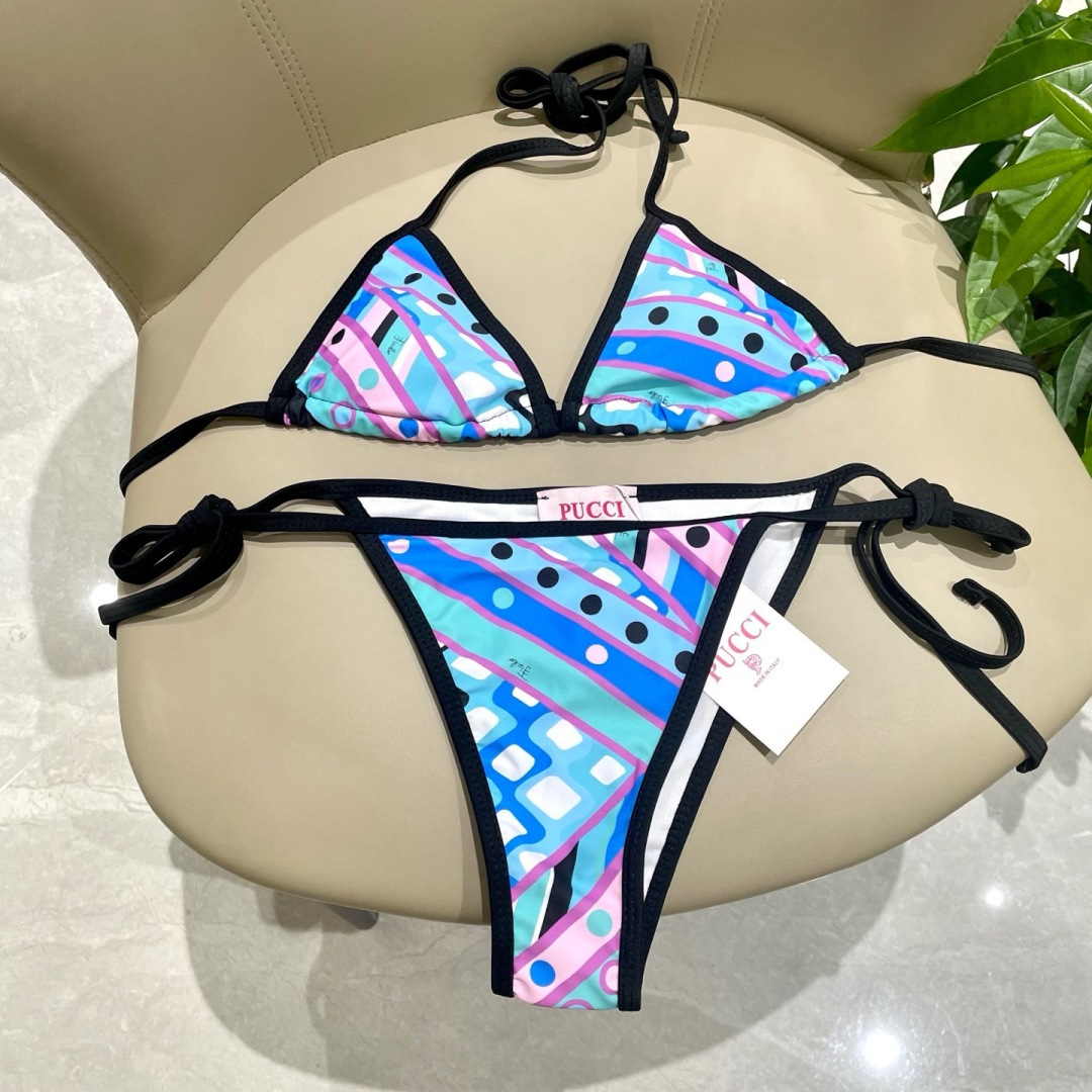 Pucci新款比基尼 三件套 😍🥰适合多种场景的游泳衣🏊‍♀️海边 游泳池 温泉 水上乐园 漂流都可以😌