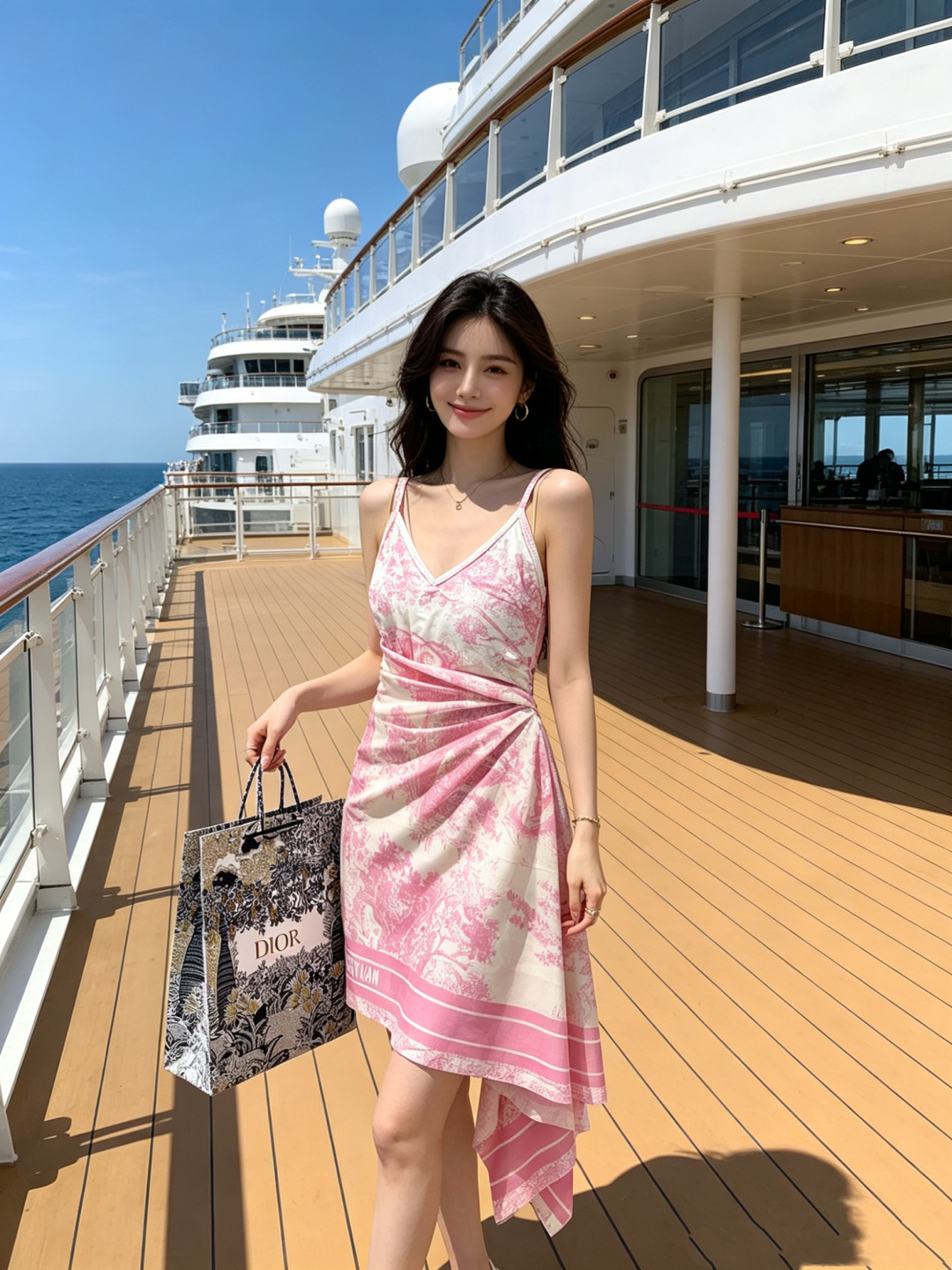 Dior迪奥新款泳衣➕纱巾👙❤️😍🥰适合多种场景的游泳衣🏊‍♀️海边 游泳池 温泉 水上乐园 漂流都可以