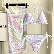 Pucci温柔度假风淡紫马卡龙波纹氛围感💜PUCCI 轻奢三件套比基尼软乎乎的马卡龙低饱和配色自带仙气滤 Pucci温柔度假风淡紫马卡龙波纹氛围感💜PUCCI 轻奢三件套比基尼软乎乎的马卡龙低饱和配色自带仙气滤