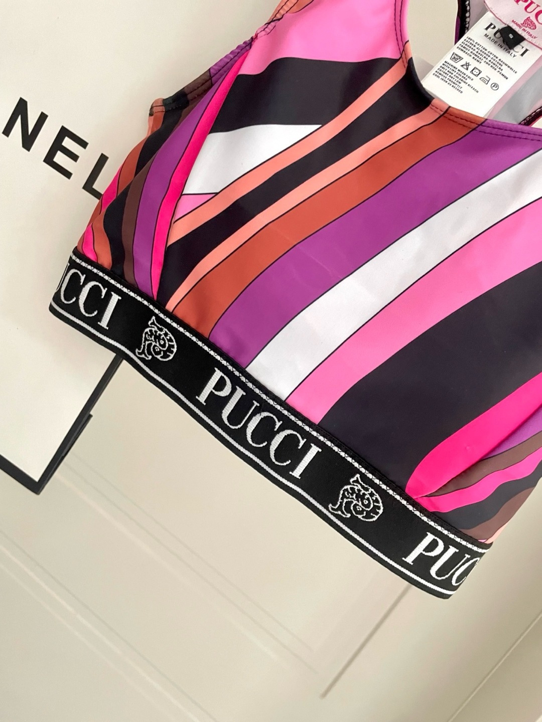 PUCCI新款高弹力健身长款瑜伽服运动套装~小背心➕修身提臀显瘦打底裤S M L Xl