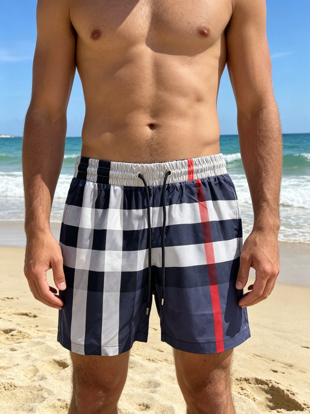 NO:943324,New 2026 spring and summer new Burberry beach shorts, five-point shorts!  The official website is synchronized with the original 1-1 replica, fine workmanship, and the original hardware has a delicate feel. It is a must-have item for summer. The upper body effect is super handsome, super realistic shooting, and close contact with the texture!  Size L19860909新款 2026春夏季新款巴宝莉沙滩裤,五分短裤！官网同步 原版1-1复刻,做工精细,原版五金 手感细腻,夏季必备单品、上身效果超帅气,超真实拍摄、零距离接触质感！码数L Xl 2Xl 泳衣泳裤比基尼,泳衣，泳裤，比基尼,burberry,shorts,swimsuits,bikinis,accessory
