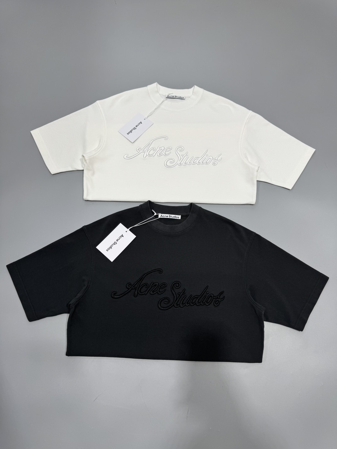 Acne Studios Embroidered Logo T-Shirt Unisex Heavyweight Cotton Tee 2 cmp i1747211384291 9548 0 0