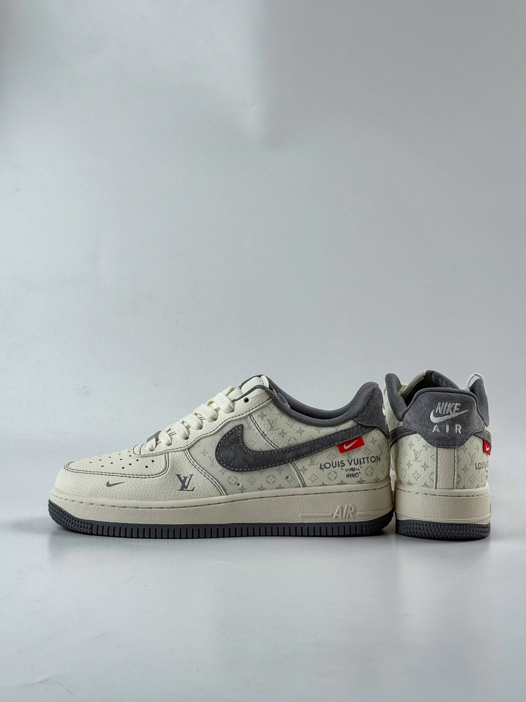 210 Nike Air Force 1 Low 07 x Louis Vuitton 白灰小勾 MZ9588-816