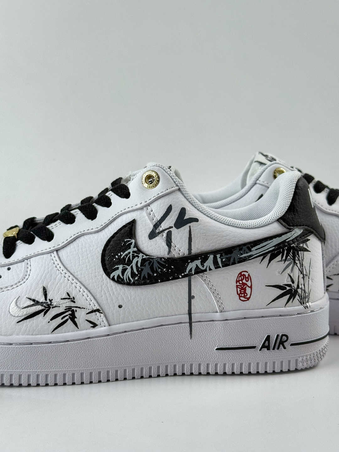 180 Nike Air Force 1 Low 07 水墨竹叶 白黑 DQ7658-100