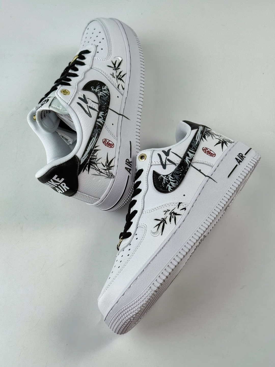 180 Nike Air Force 1 Low 07 水墨竹叶 白黑 DQ7658-100