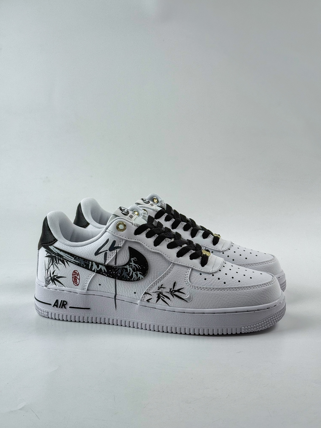 180 Nike Air Force 1 Low 07 水墨竹叶 白黑 DQ7658-100