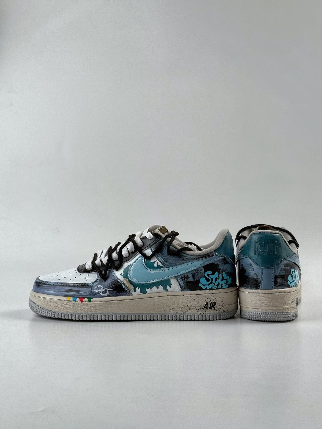 220 Nike Air Force 1 Low 07 蓝白涂鸦绑带 XL2312-101