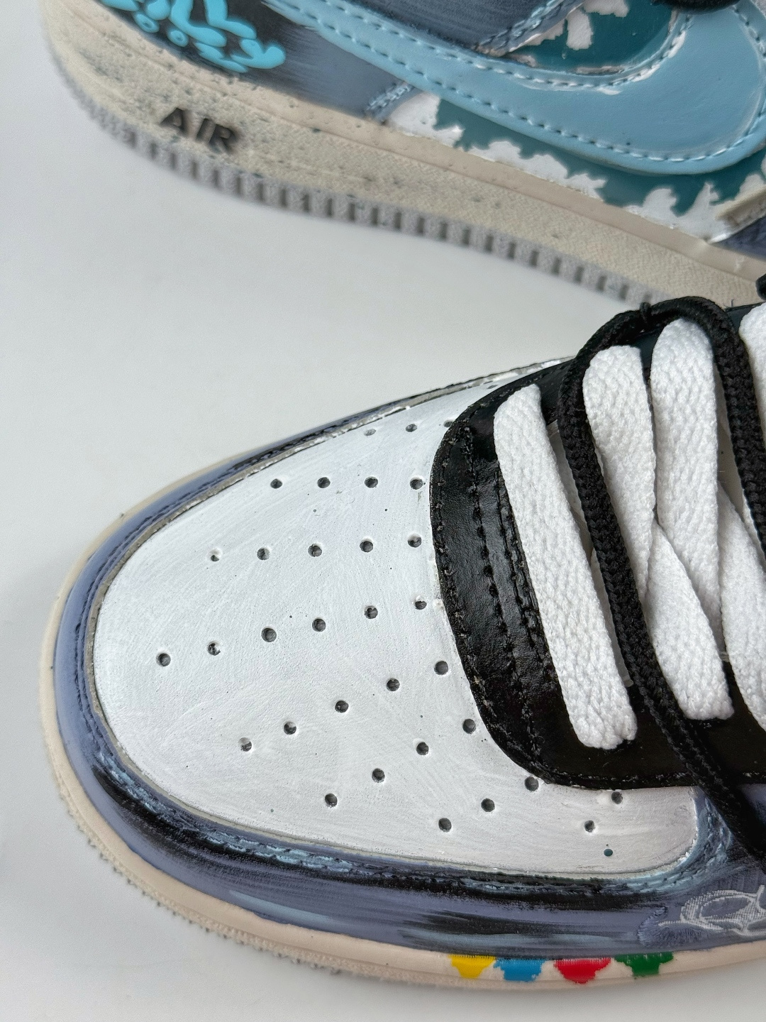 220 Nike Air Force 1 Low 07 蓝白涂鸦绑带 XL2312-101