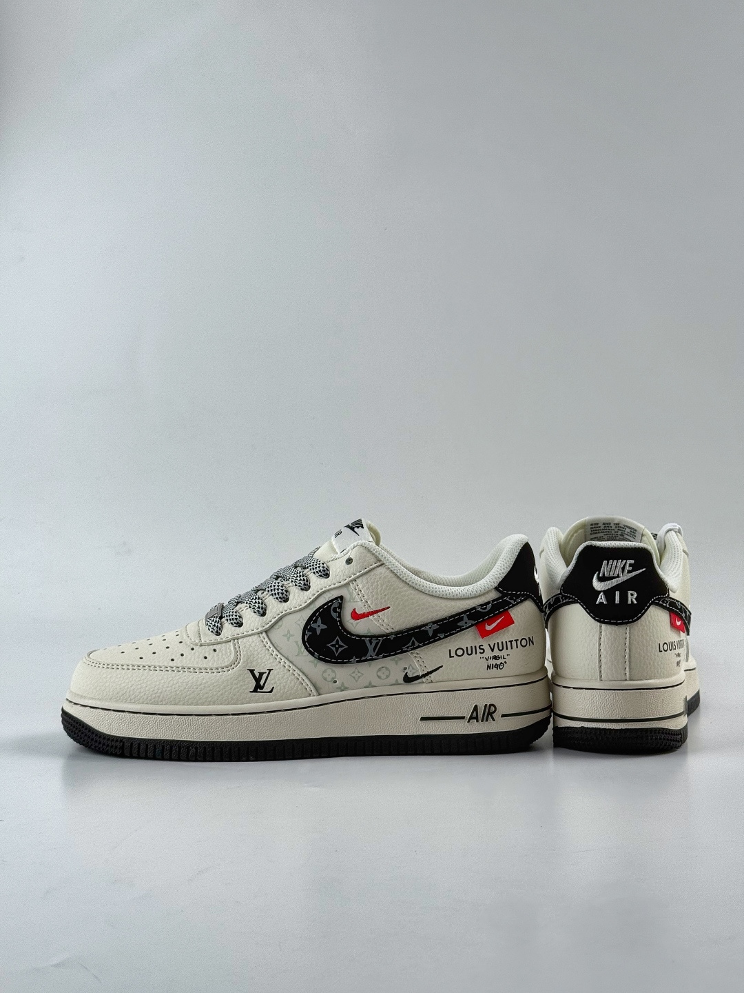 220 Nike Air Force 1 Low 07 x Louis Vuitton 白黑双小勾满天星 MZ9588-809