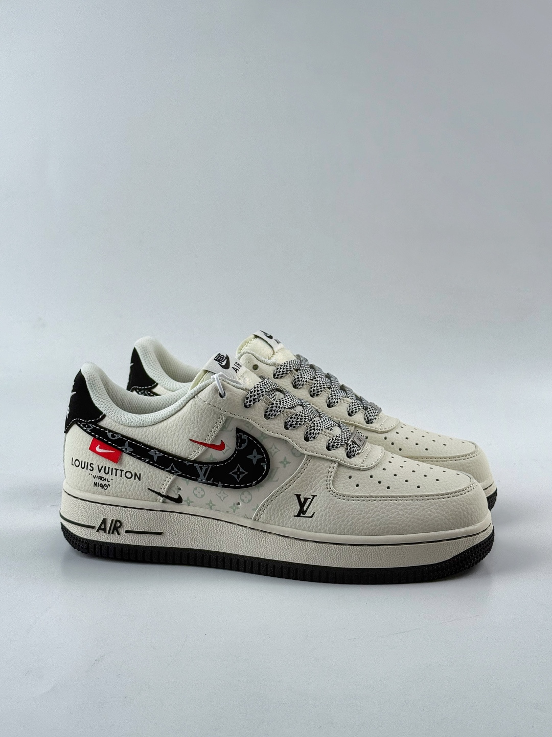 220 Nike Air Force 1 Low 07 x Louis Vuitton 白黑双小勾满天星 MZ9588-809