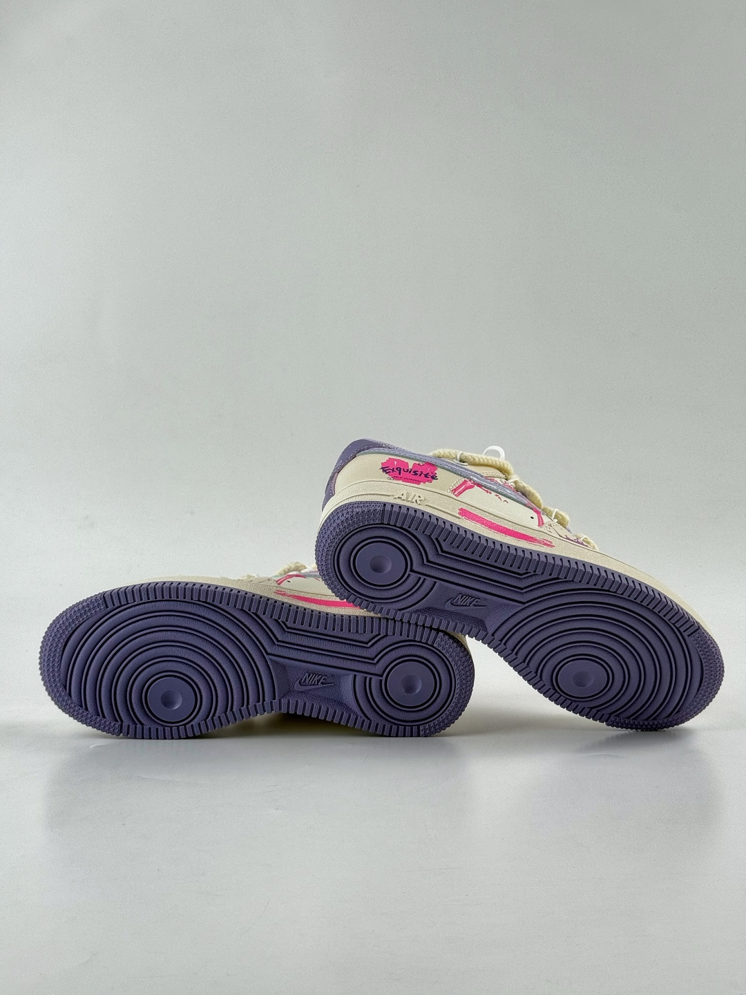 220 Nike Air Force 1 Low 07 米白紫涂鸦绑带 BD7701-220