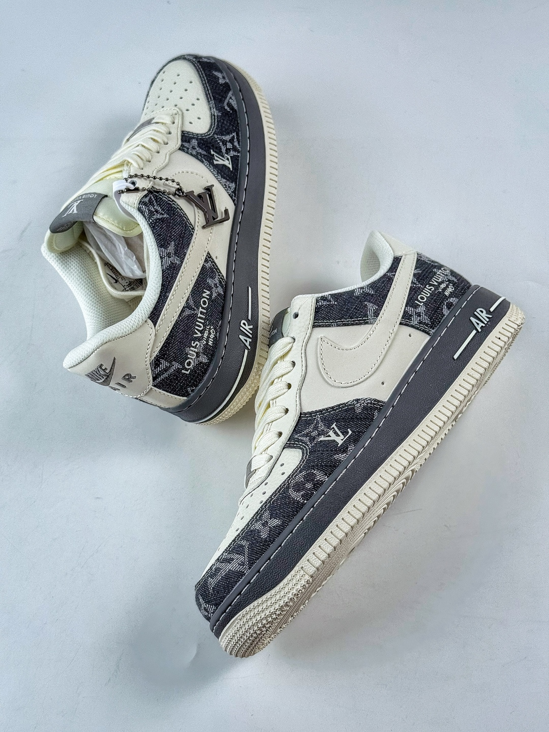 210 Nike Air Force 1 Low 07 x Louis Vuitton 灰白牛仔 SM6668-110