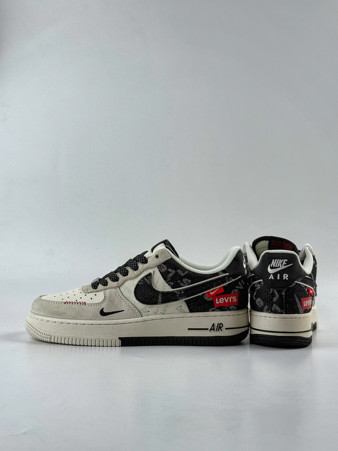 210 Nike Air Force 1 Low 07 x LEVIS 灰白黑牛仔小勾满天星 MZ9588-800