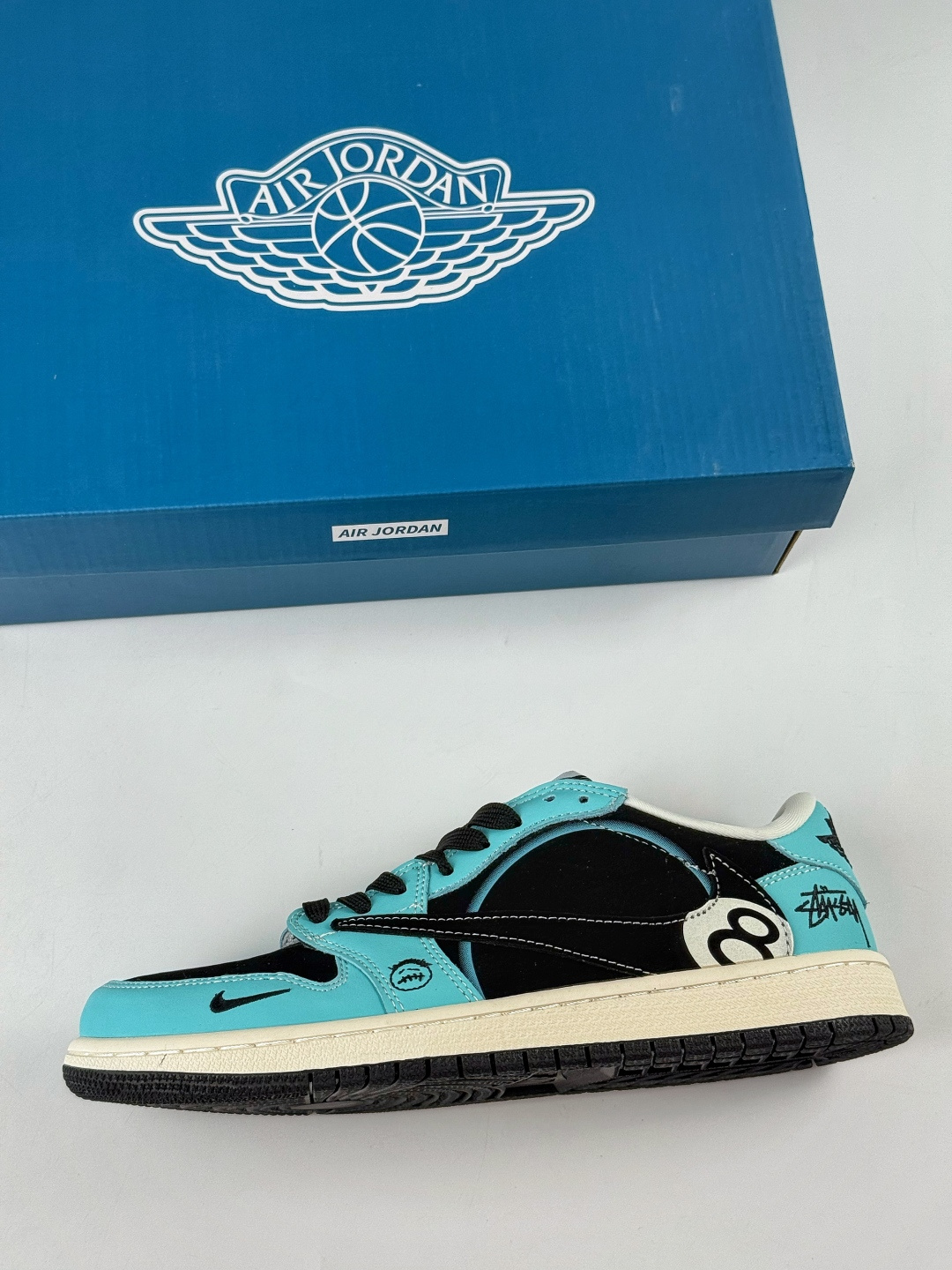 Travis Scott x Nike Air Jordan 1 Low x Stussy Air Jordan 1 Low 反转蓝黑小勾倒钩 纯原版本 DD7866-103-莆田鞋,莆田鞋货源,高仿鞋,高仿鞋货源,安福档口,莆田高仿鞋,莆田鞋批发,高仿鞋批发,莆田高仿运动鞋,高仿运动鞋,莆田运动鞋 Travis Scott x Nike Air Jordan 1 Low x Stussy Air Jordan 1 Low 反转蓝黑小勾倒钩 纯原版本 DD7866-103