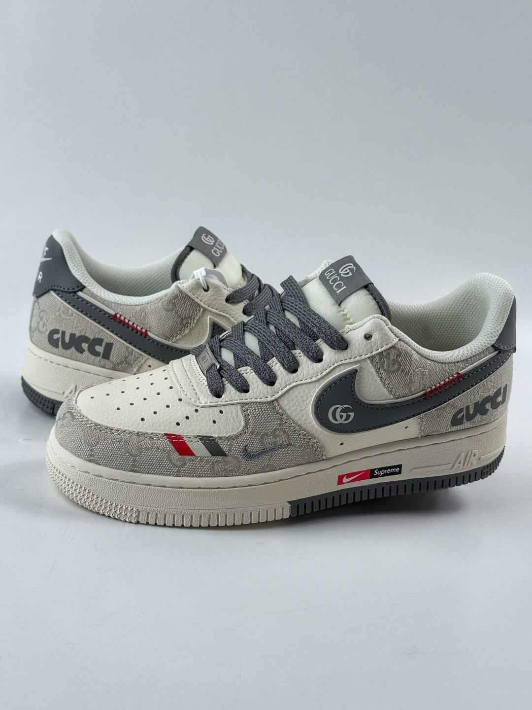 Nike Air Force 1 Low 07 x GUCCI 灰白小勾 MZ9588-808 Nike Air Force 1 Low 07 x GUCCI 灰白小勾 MZ9588-808