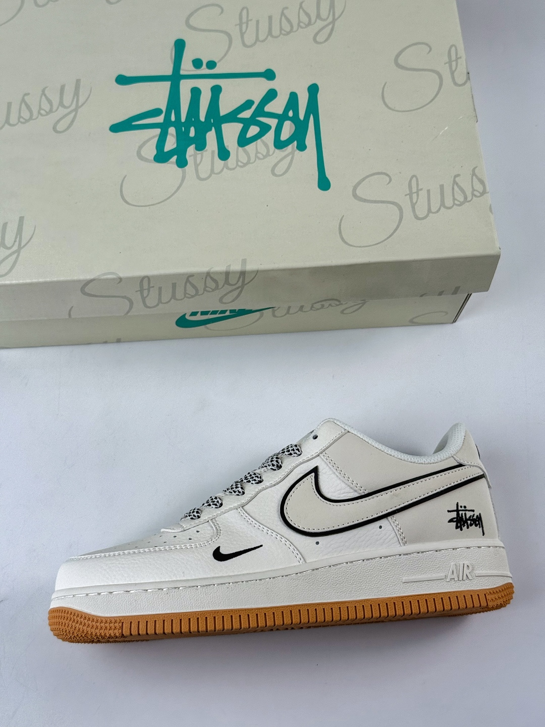 220 Nike Air Force 1 Low 07 x Stussy 白黑小勾满天星 CS5288-055