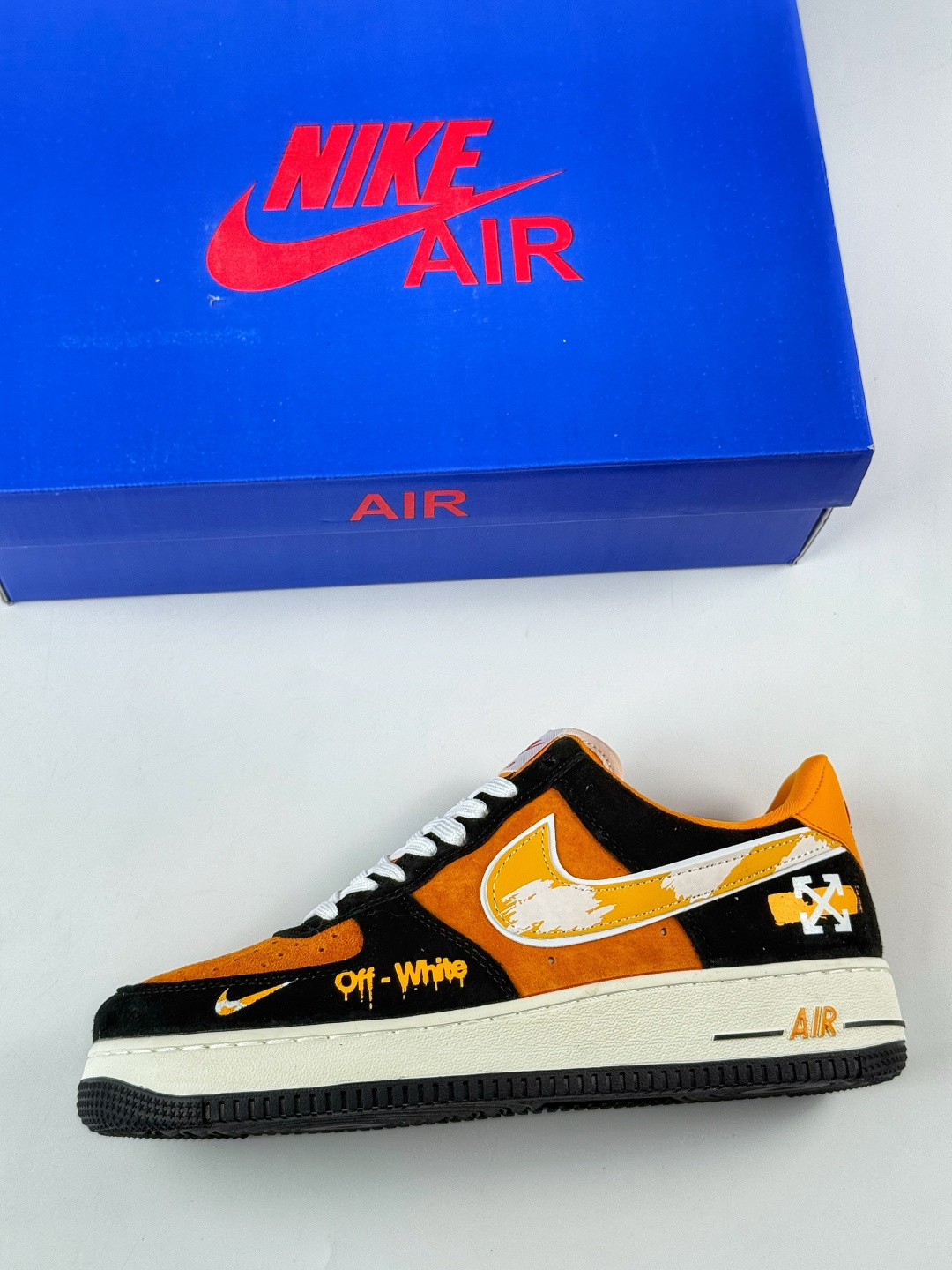 Nike Air Force 1 Low 07 x OFF-WHITE 黑橙小勾 SY1388-001X