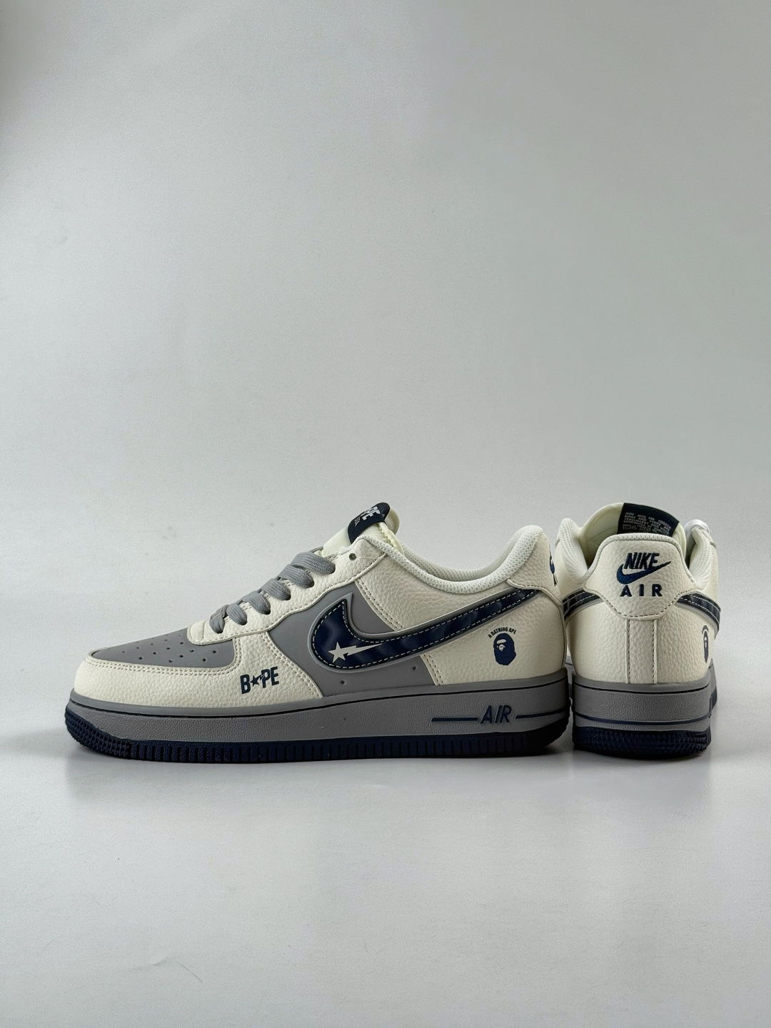 Nike Air Force 1 Low 07 x BAPE 白灰 SM6668-111