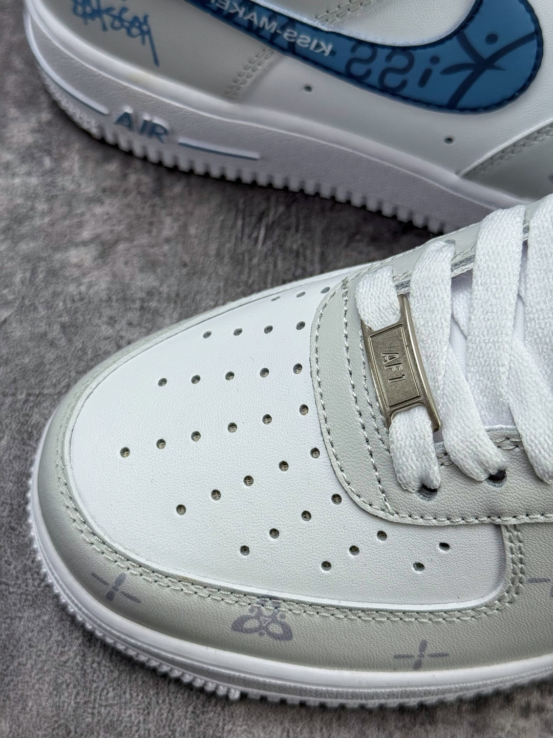 Nike Air Force 1 Low 07 x Stussy 米白蓝 ZH0316-137