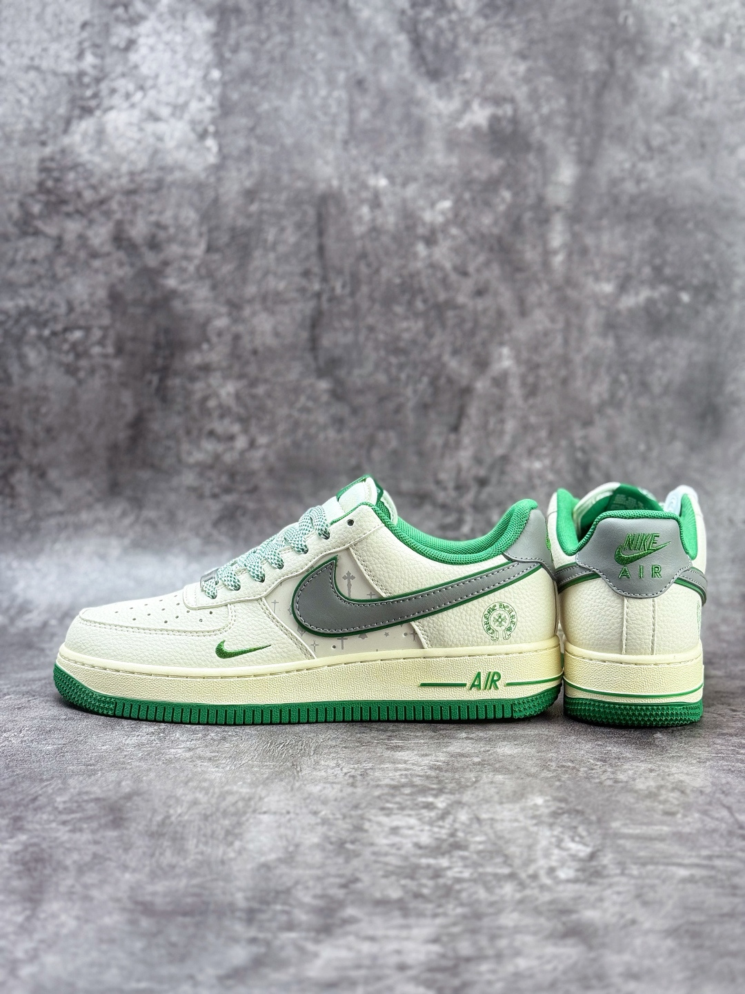 Nike Air Force 1 Low 07 十字架 白绿小勾满天星 QW5606-260