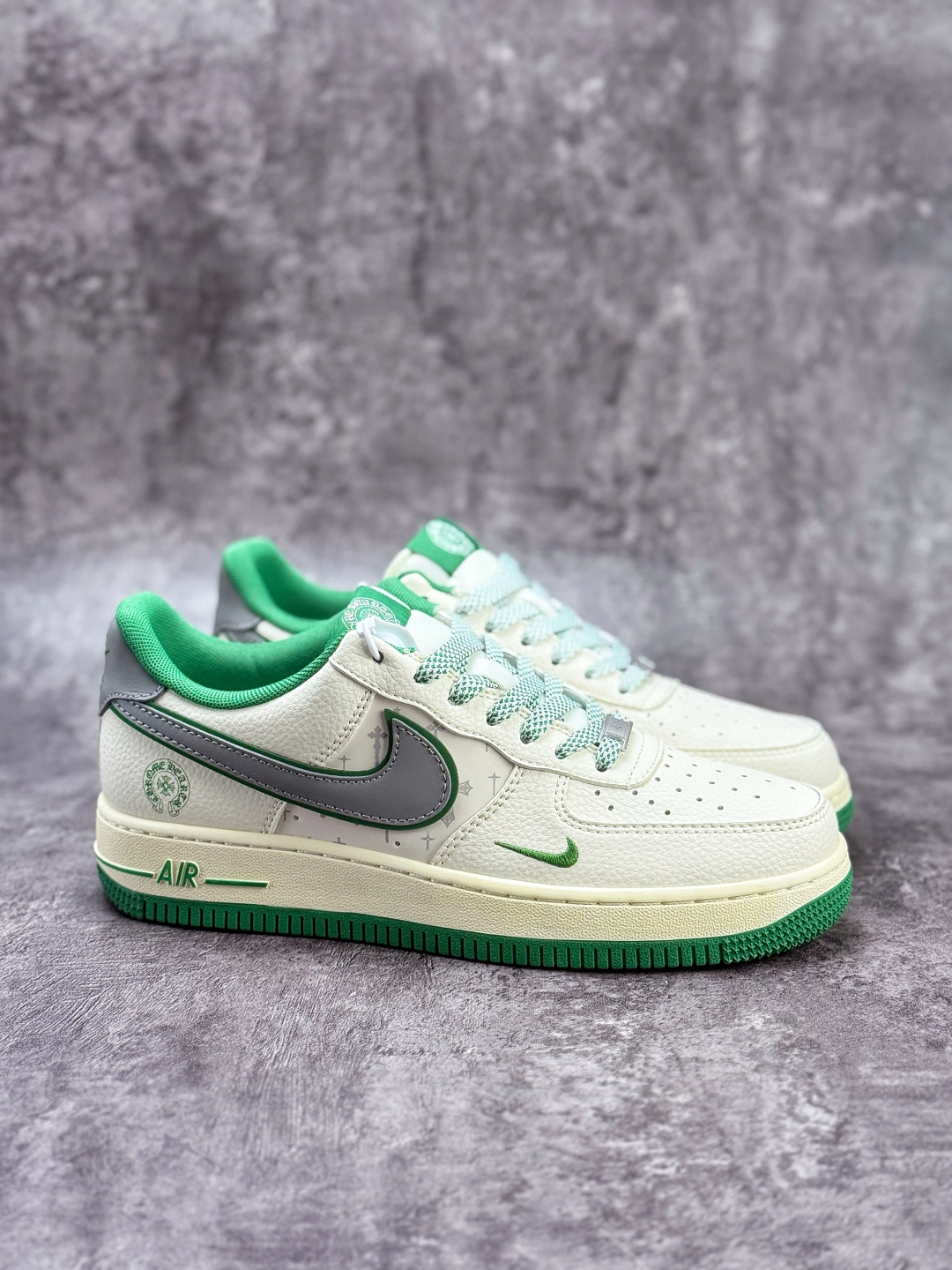 Nike Air Force 1 Low 07 十字架 白绿小勾满天星 QW5606-260