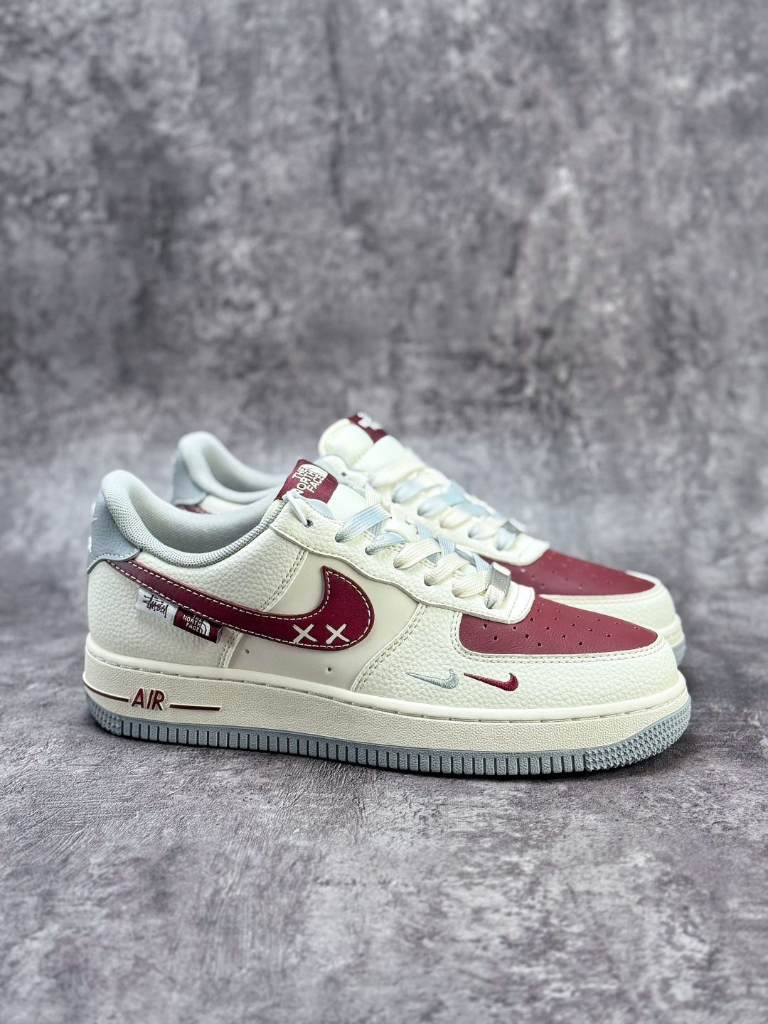 210 Nike Air Force 1 Low 07 x Stussy x The North Face 白红双小勾 QW5606-268