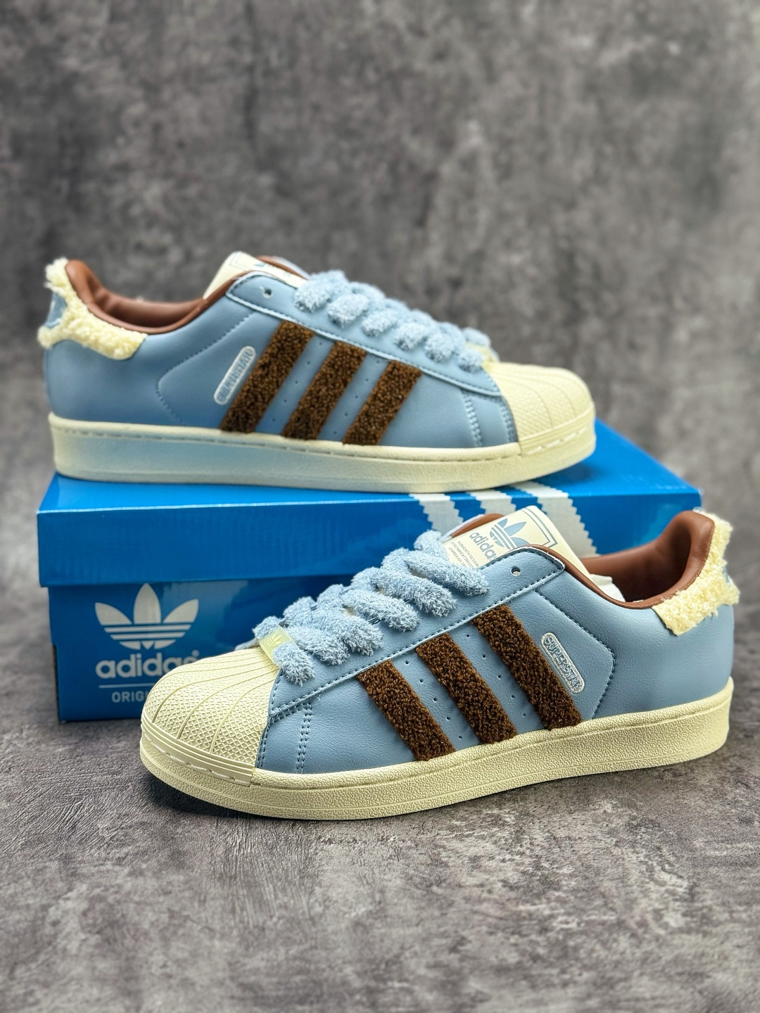 Adidas Originals Superstar 蓝棕 JR6987