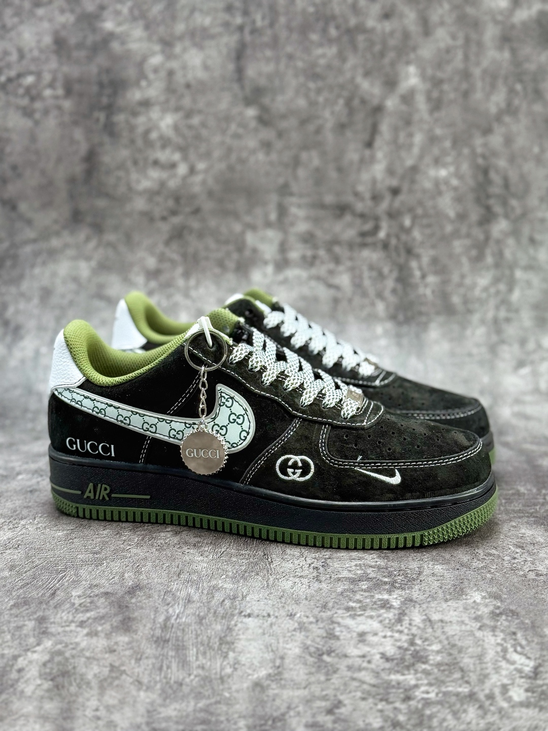 Nike Air Force 1 Low 07 x GUCCI 黑白绿小勾满天星 BB9577-113