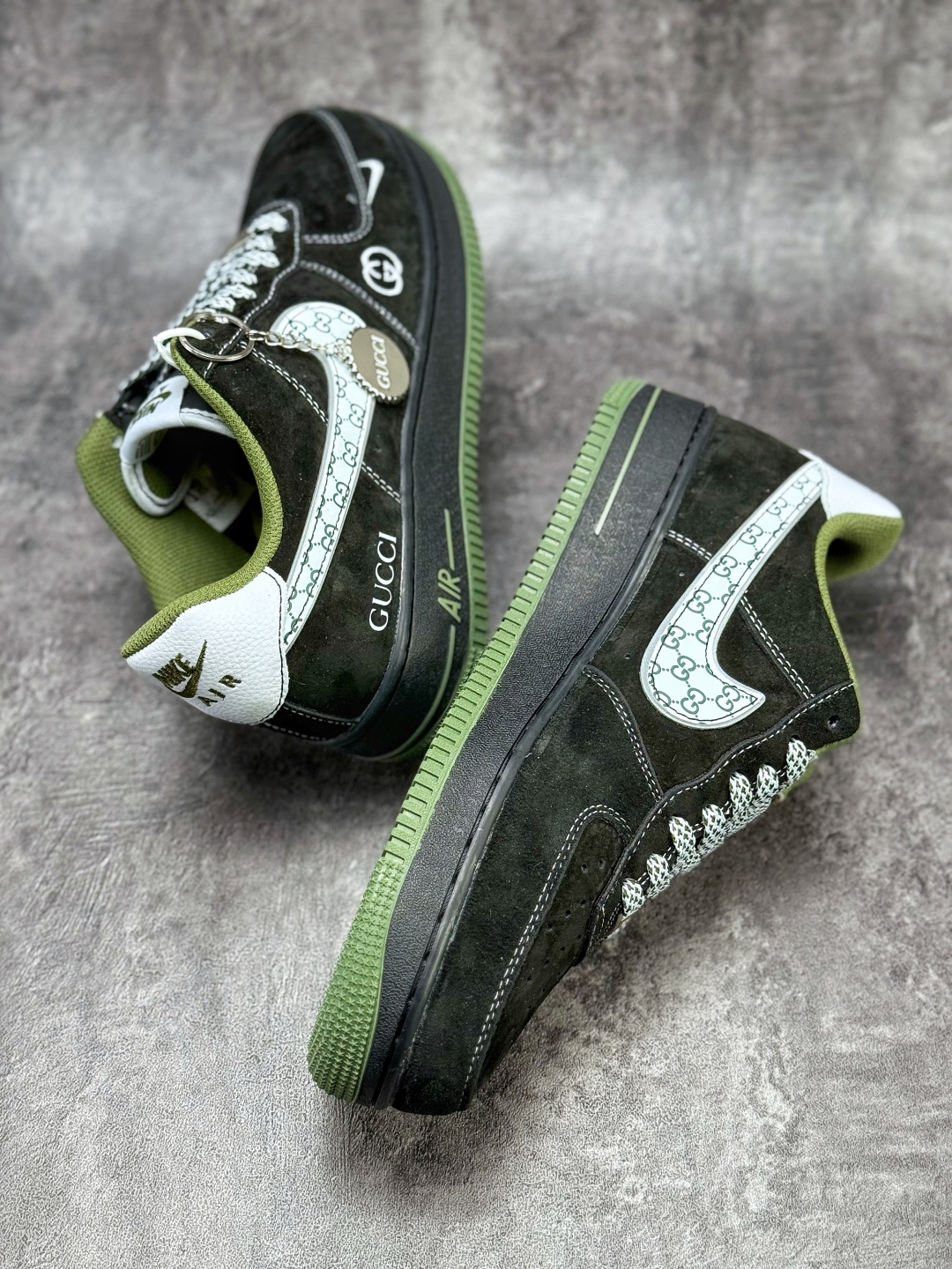 Nike Air Force 1 Low 07 x GUCCI 黑白绿小勾满天星 BB9577-113