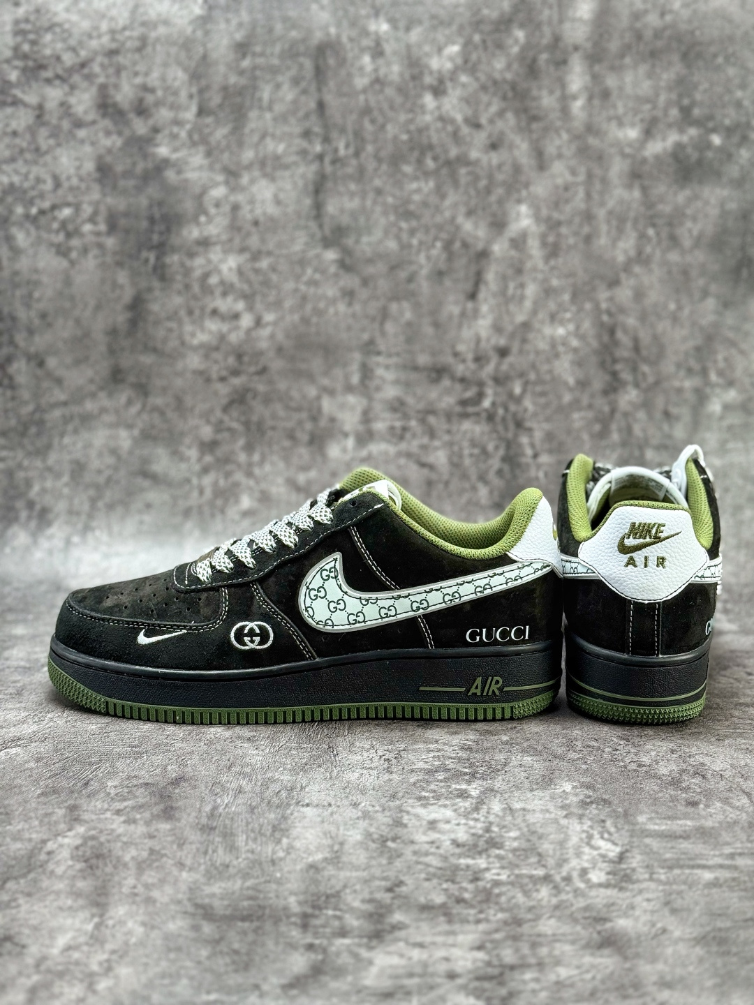 Nike Air Force 1 Low 07 x GUCCI 黑白绿小勾满天星 BB9577-113