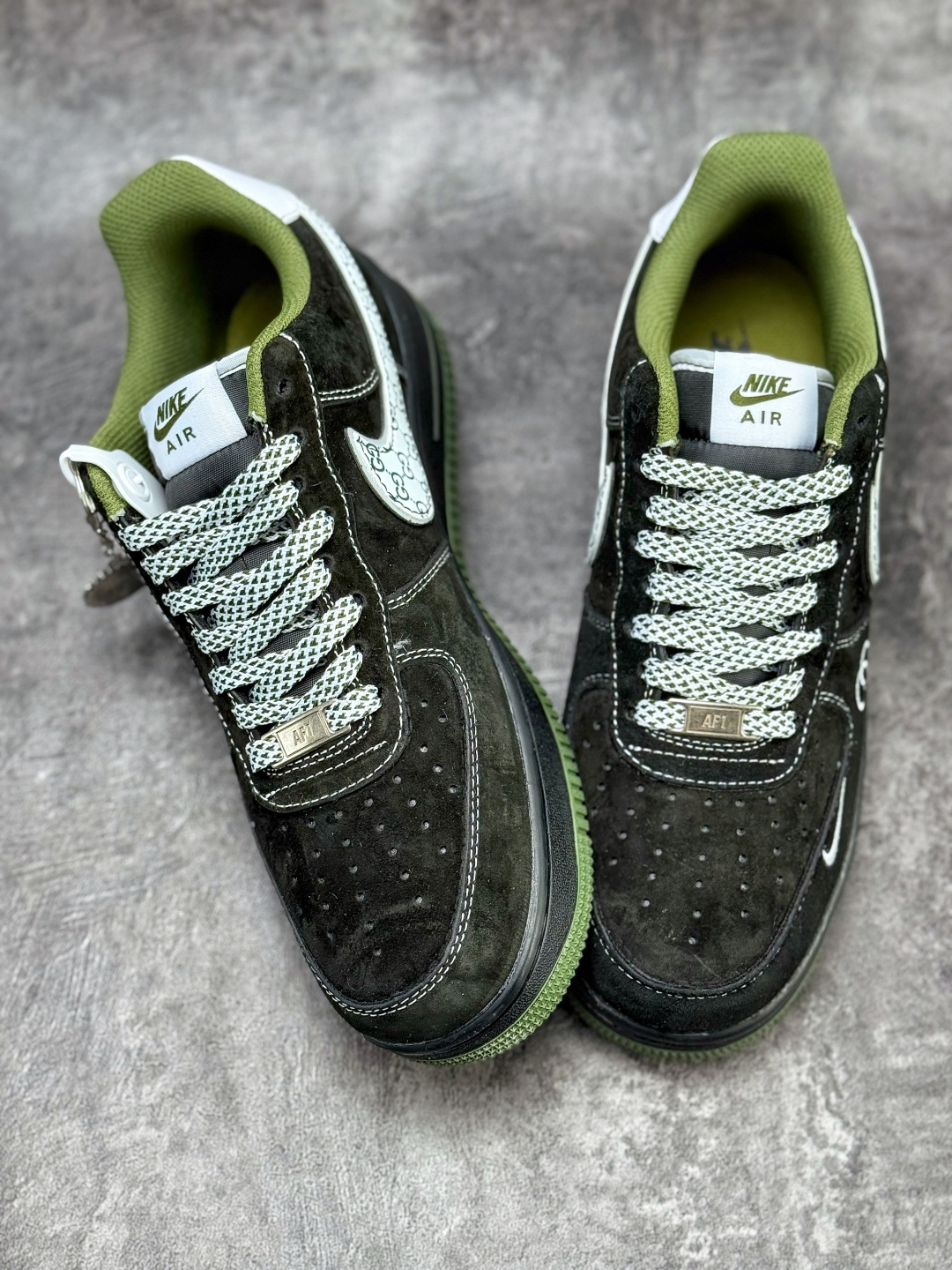 Nike Air Force 1 Low 07 x GUCCI 黑白绿小勾满天星 BB9577-113