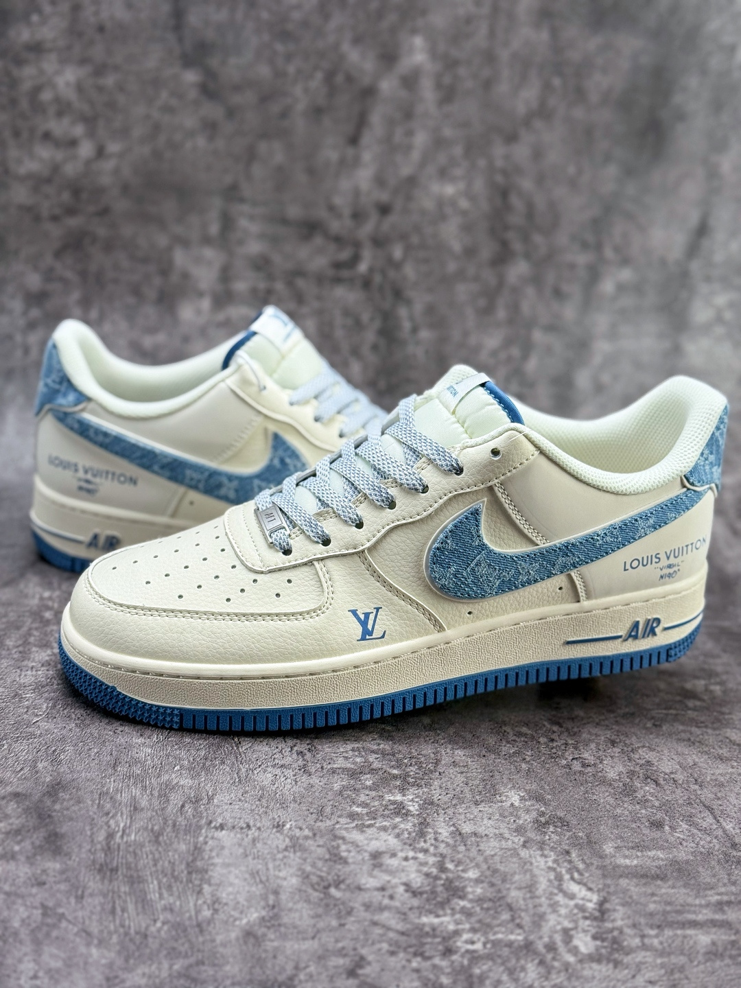 210 Nike Air Force 1 Low 07 x Louis Vuitton 白蓝牛仔满天星 SM6668-130