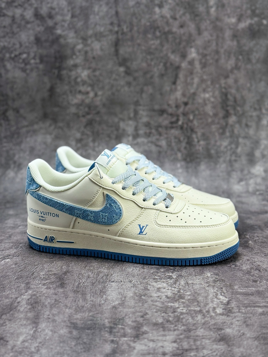 210 Nike Air Force 1 Low 07 x Louis Vuitton 白蓝牛仔满天星 SM6668-130