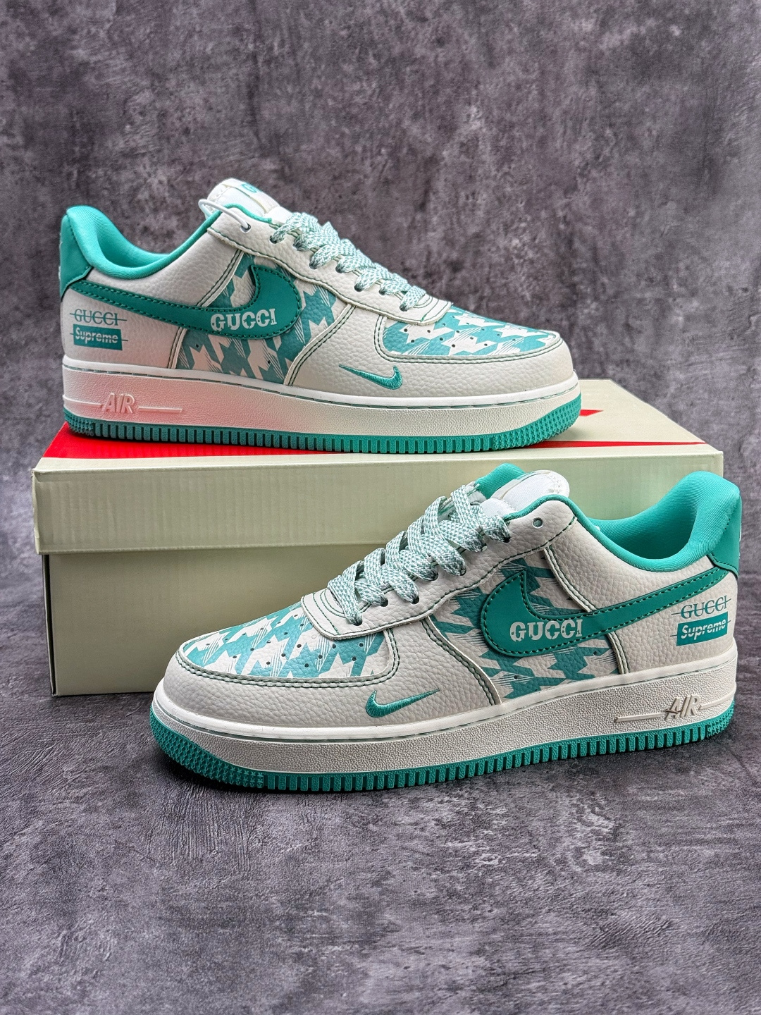 Nike Air Force 1 Low 07 x GUCCI x Superme 白绿小勾满天星 XL1979-124