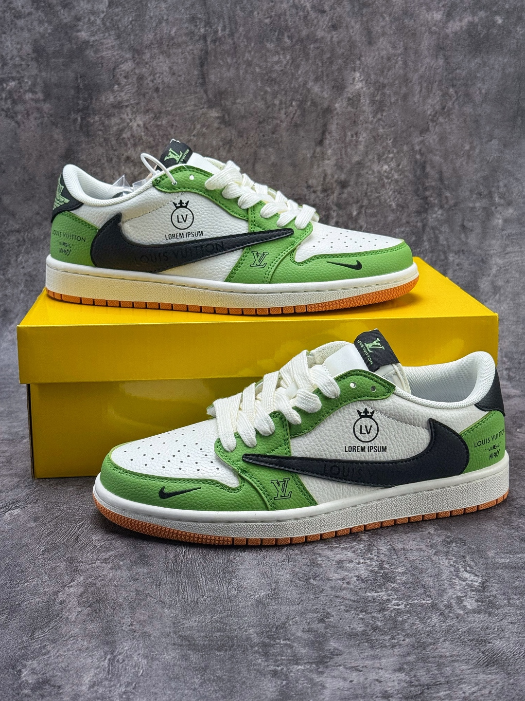Travis Scott x Nike Air Jordan 1 Low x Louis Vuitton Air Jordan 1 Low 反转绿白黑小勾倒钩 DZ2688-002-莆田鞋,莆田鞋货源,高仿鞋,高仿鞋货源,安福档口,莆田高仿鞋,莆田鞋批发,高仿鞋批发,莆田高仿运动鞋,高仿运动鞋,莆田运动鞋 Travis Scott x Nike Air Jordan 1 Low x Louis Vuitton Air Jordan 1 Low 反转绿白黑小勾倒钩 DZ2688-002