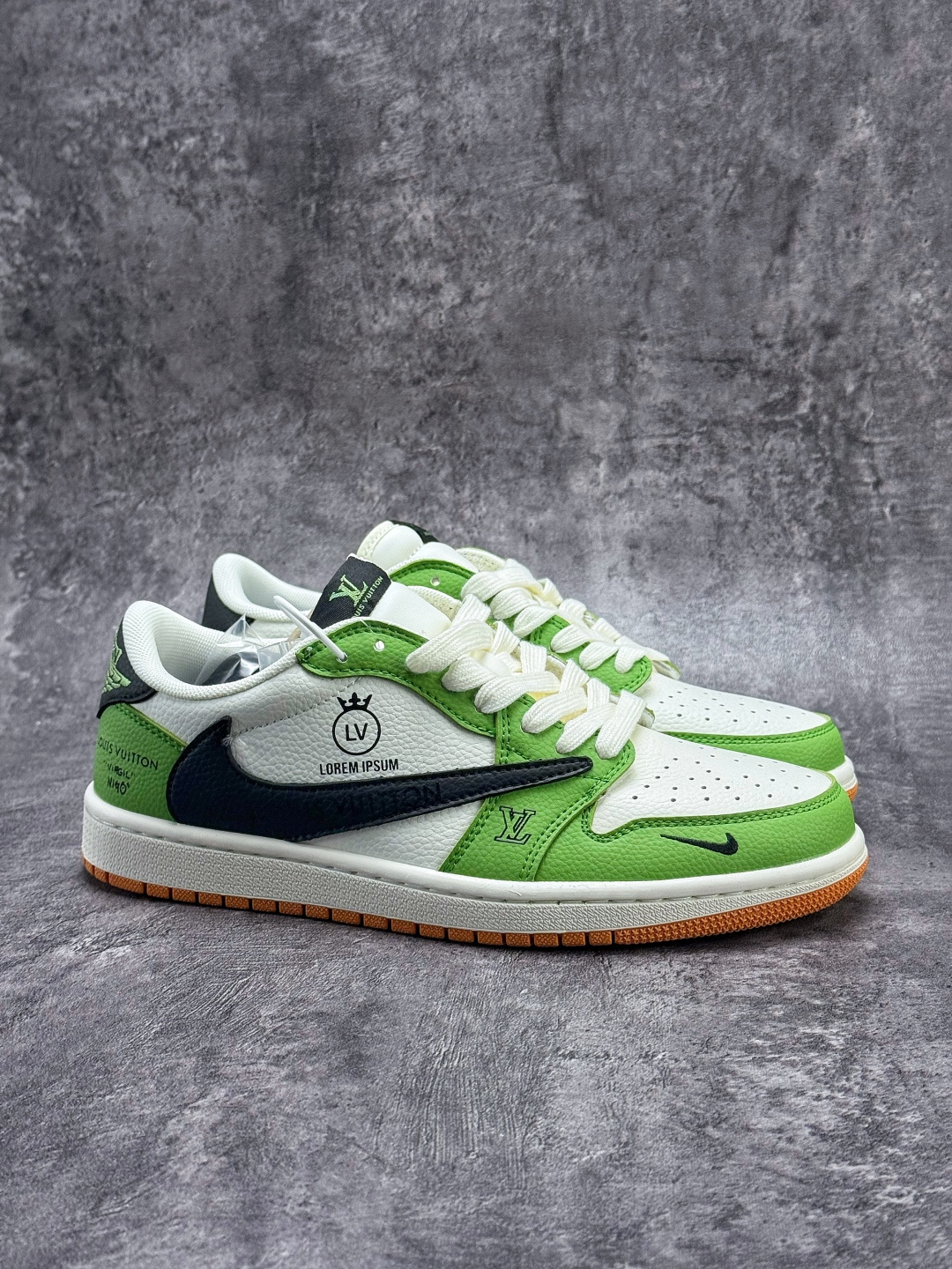 Travis Scott x Nike Air Jordan 1 Low x Louis Vuitton Air Jordan 1 Low 反转绿白黑小勾倒钩 DZ2688-002-莆田鞋,莆田鞋货源,高仿鞋,高仿鞋货源,安福档口,莆田高仿鞋,莆田鞋批发,高仿鞋批发,莆田高仿运动鞋,高仿运动鞋,莆田运动鞋 Travis Scott x Nike Air Jordan 1 Low x Louis Vuitton Air Jordan 1 Low 反转绿白黑小勾倒钩 DZ2688-002