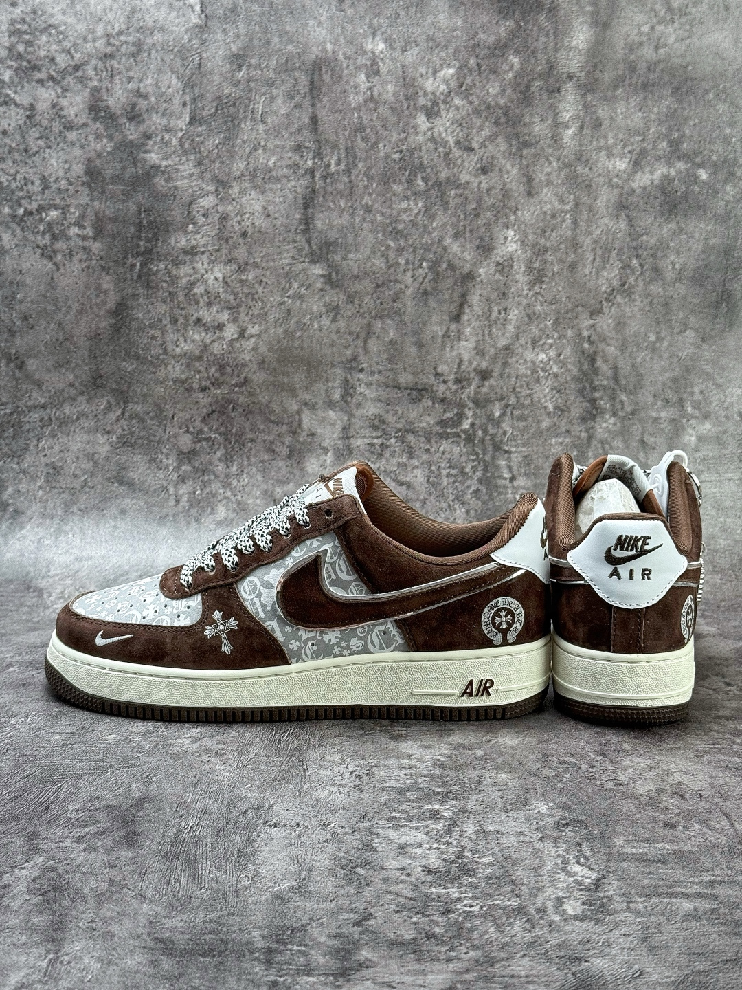Nike Air Force 1 Low 07 十字架 棕灰小勾满天星 SY1388-010-莆田鞋,莆田鞋货源,高仿鞋,高仿鞋货源,安福档口,莆田高仿鞋,莆田鞋批发,高仿鞋批发,莆田高仿运动鞋,高仿运动鞋,莆田运动鞋 Nike Air Force 1 Low 07 十字架 棕灰小勾满天星 SY1388-010
