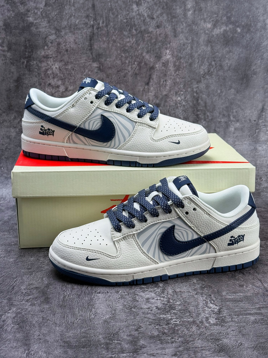 Nike SB Dunk Low x Stussy 白蓝小勾满天星 纯原大厂出品 极力推荐 QW5836-030