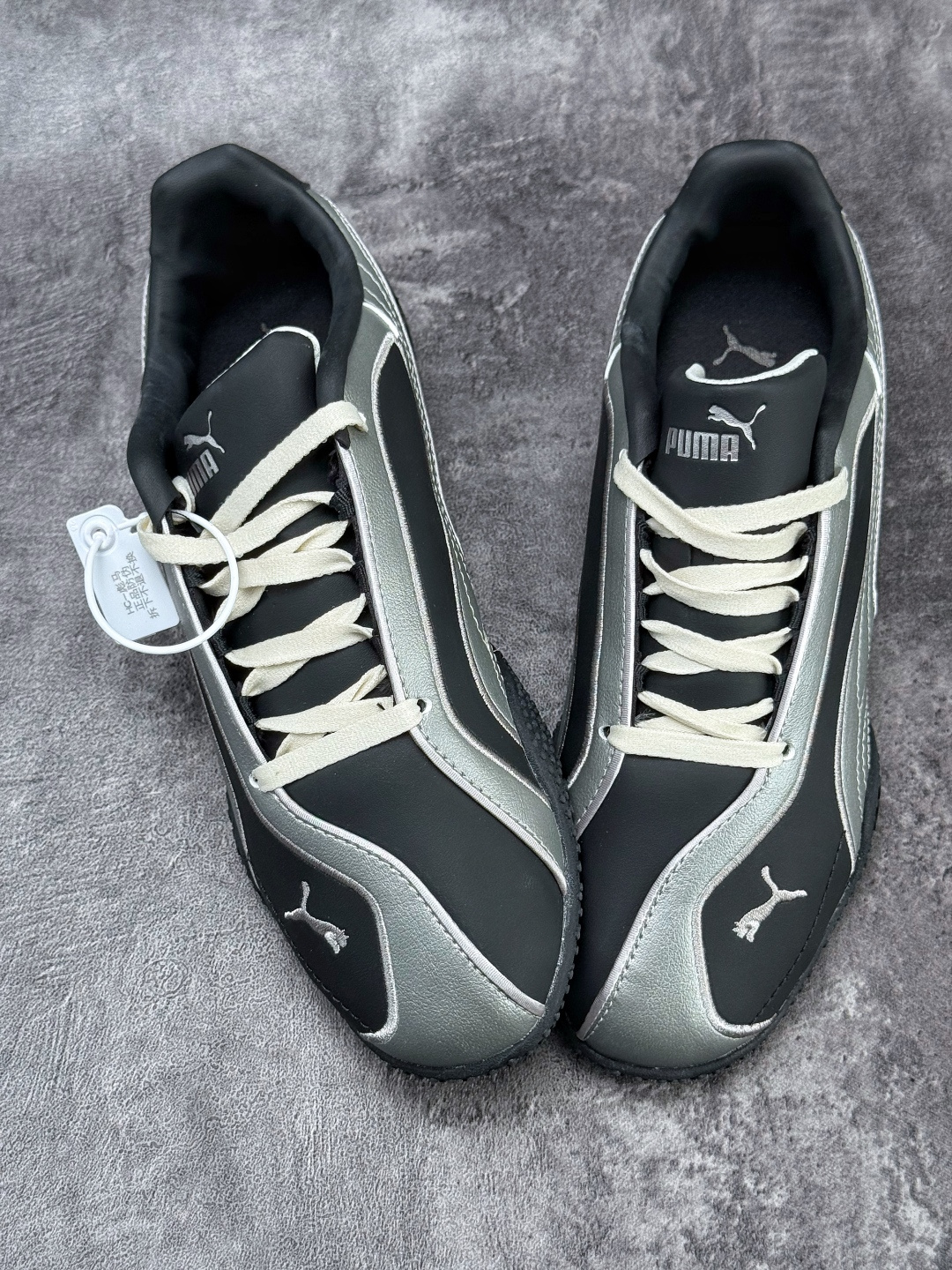 PUMA彪马 Bella V2 Leather 中国限定时尚百搭 舒适 德训 情侣双鞋带薄底鞋 耐磨 低帮 生活休闲鞋 404043-01