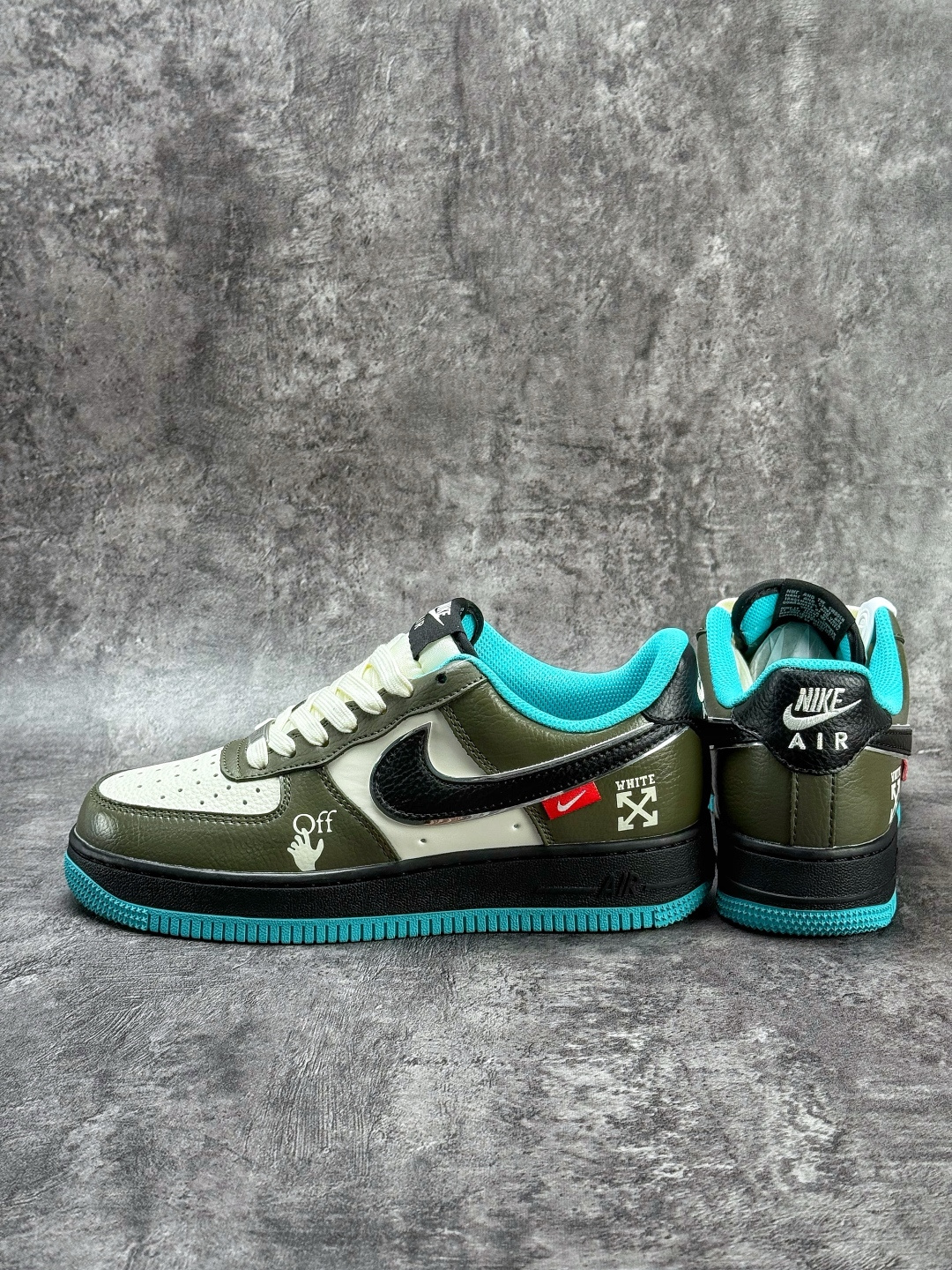 Nike Air Force 1 Low 07 x OFF-WHITE 绿白蓝 QW5836-022