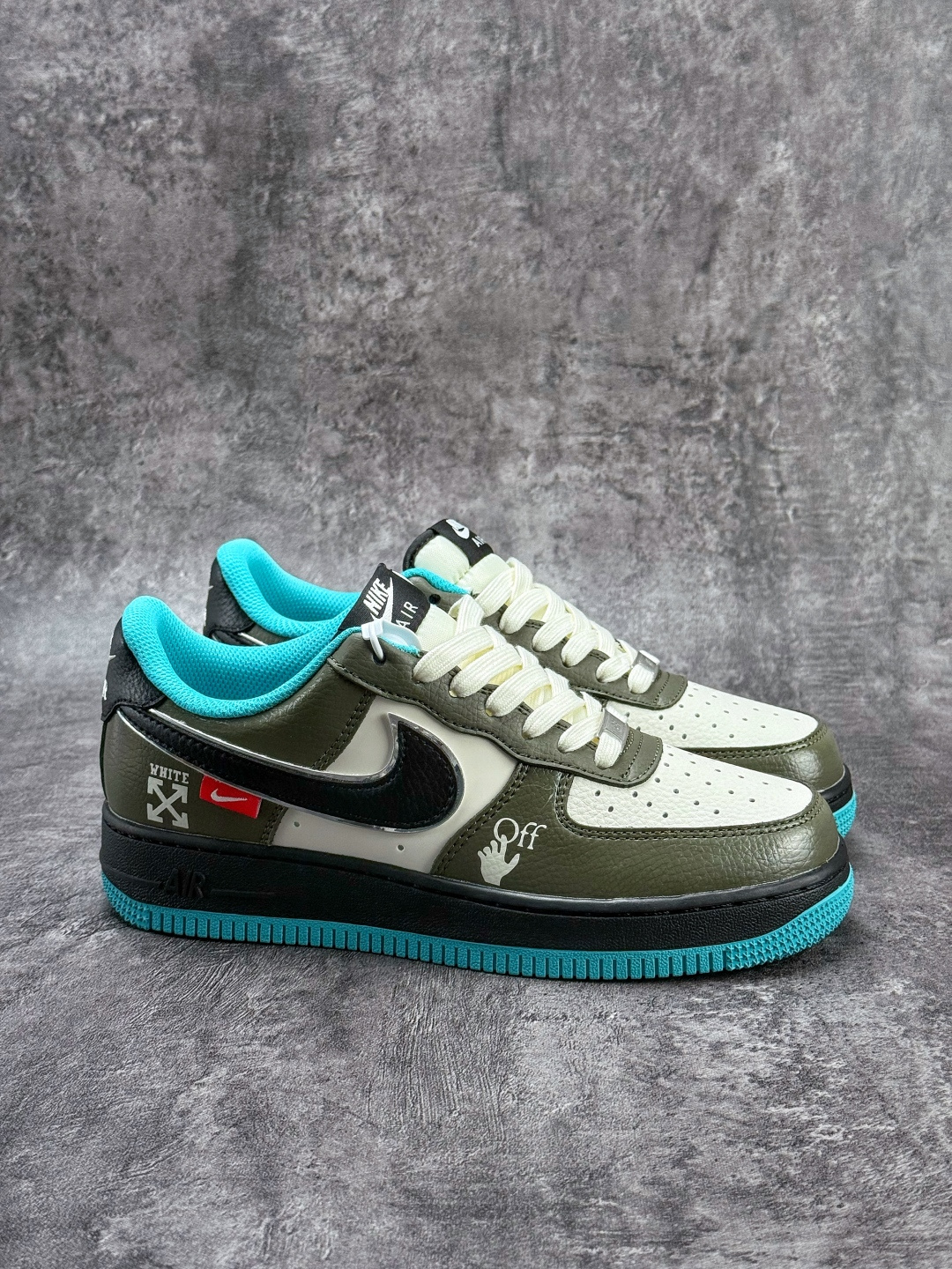 Nike Air Force 1 Low 07 x OFF-WHITE 绿白蓝 QW5836-022